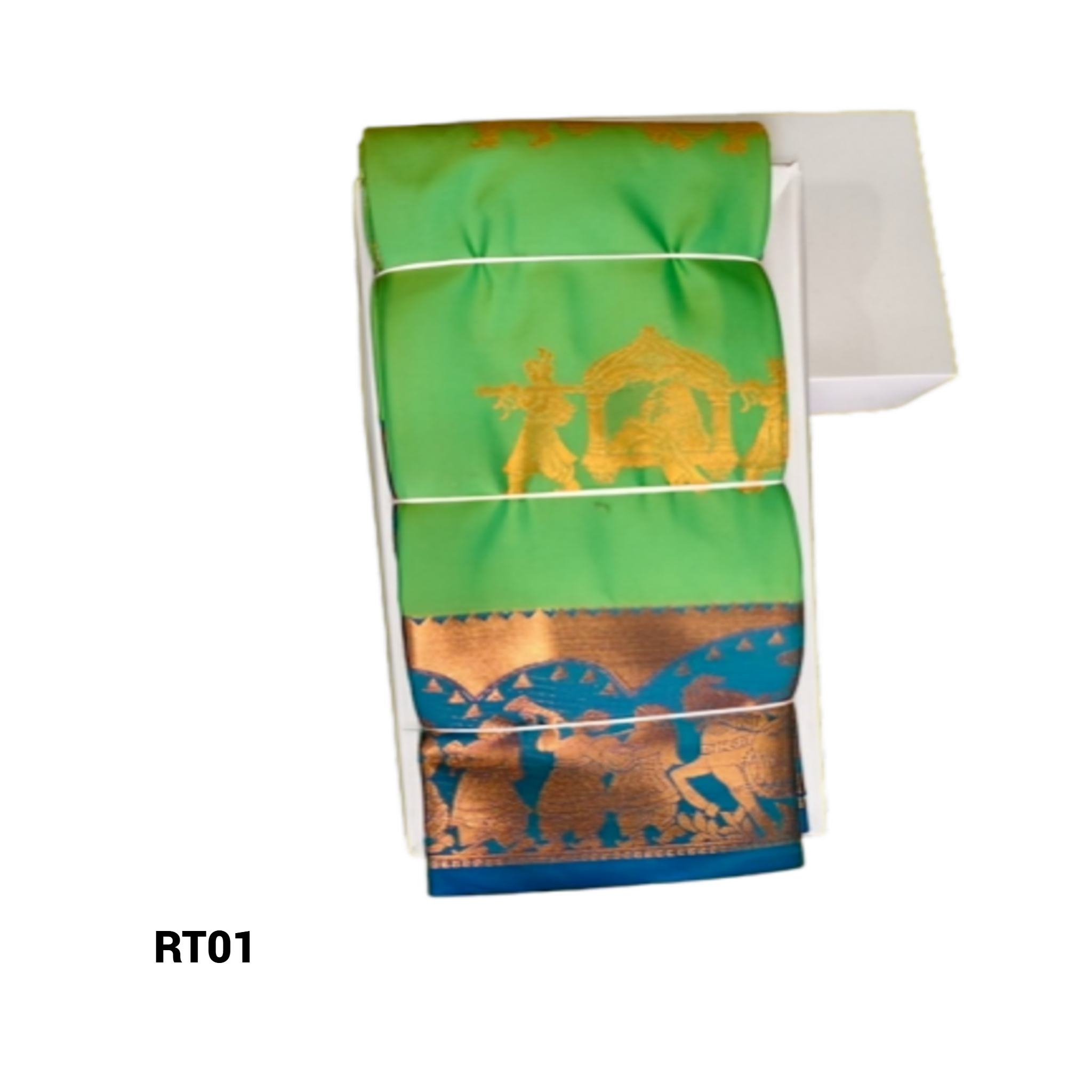 Elegant Soft Silk Saree with Rich Golden Zari Border & Pallu with Blouse