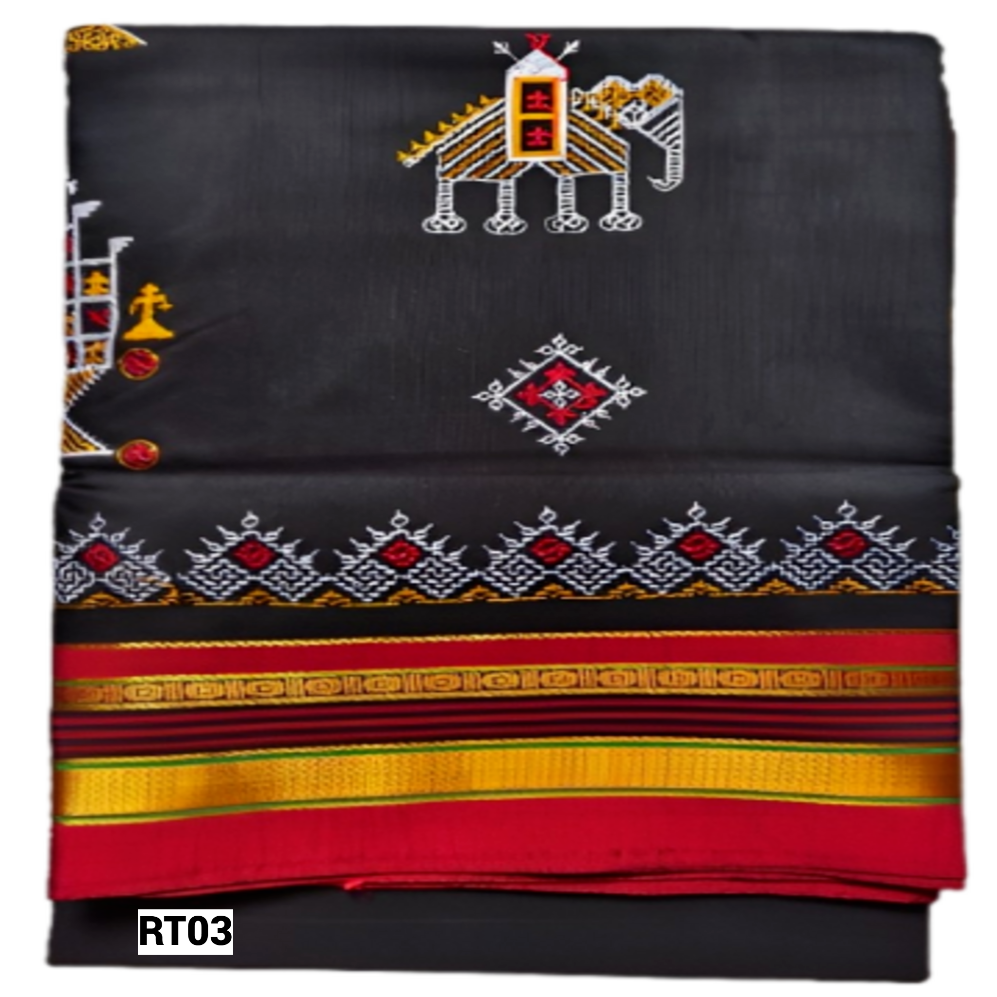 Kasuti Work ilkal Sarees with Running blouse piece for Womens