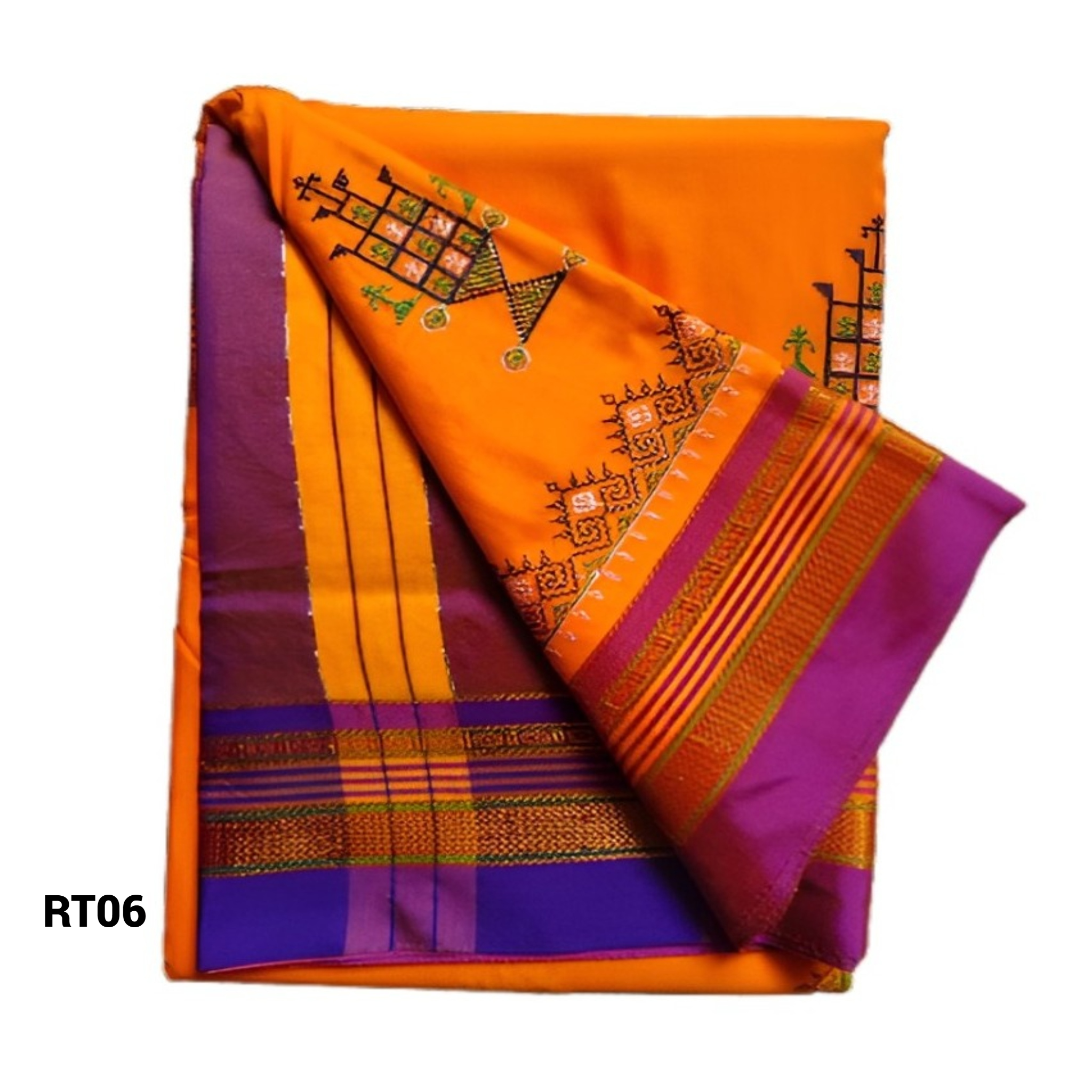 Kasuti Work ilkal Sarees with Running blouse piece for Womens