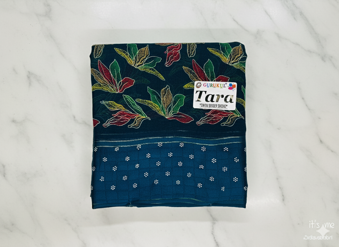 Elegant Green Printed Cotton Saree with Leaf Motif Design