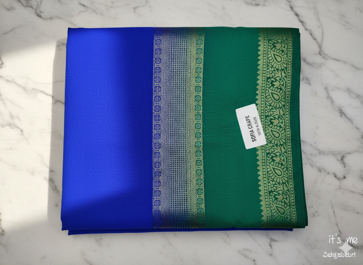 Soft Crepe Saree with Zari Border