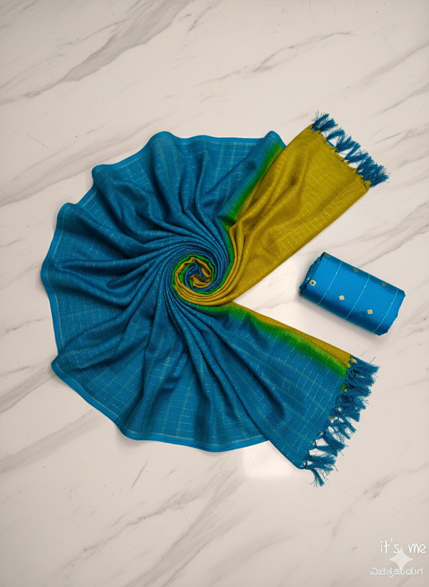 Elegant Lightweight Multi Colour Contrast Saree ✨