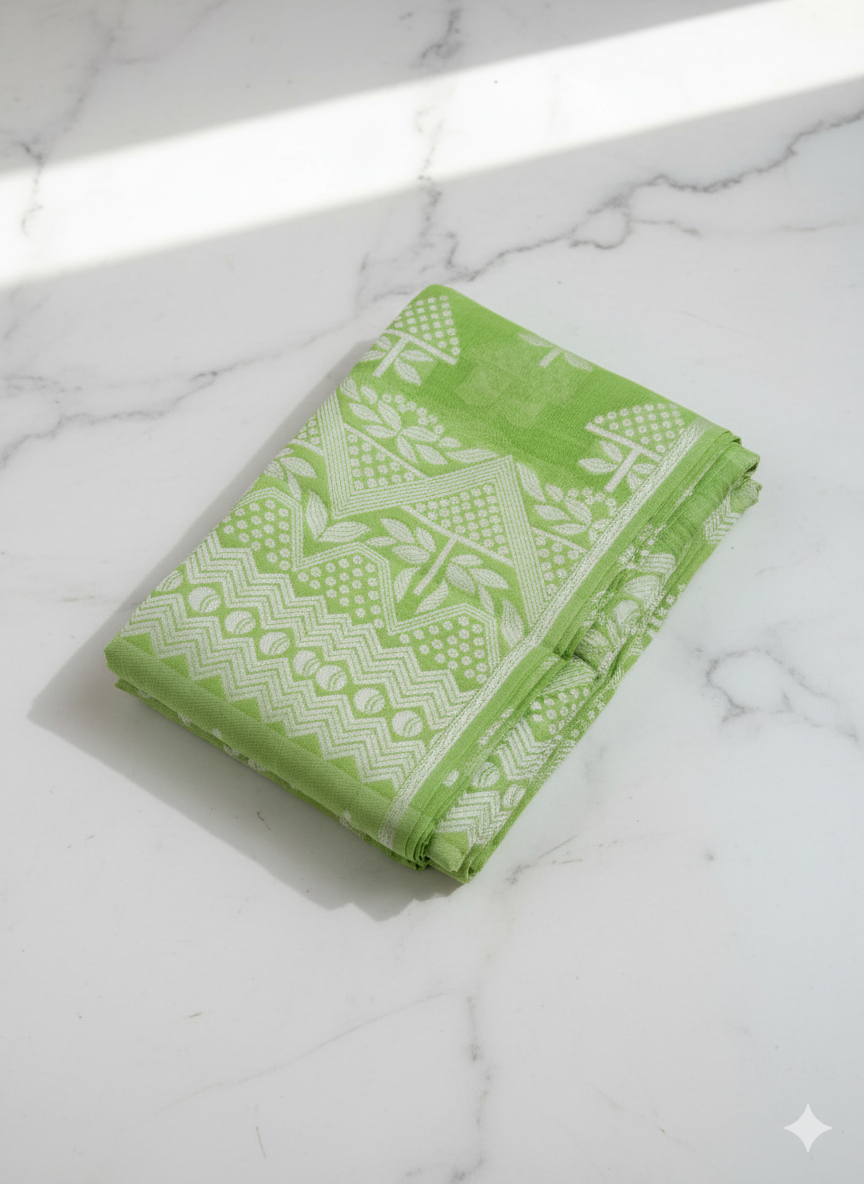 Cotton Saree with Woven Zari and Resham Work Border