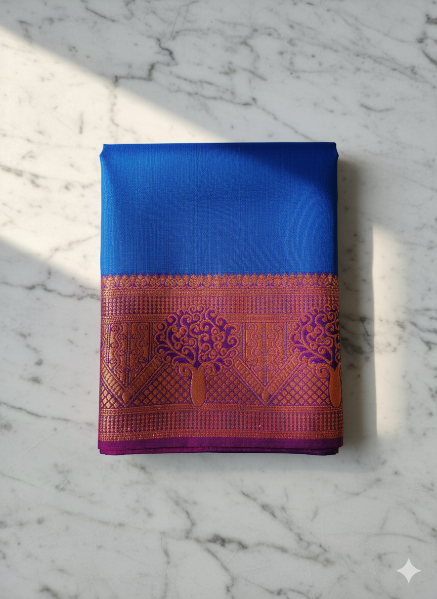MYSORE  Silk Saree with Tree Motif Design