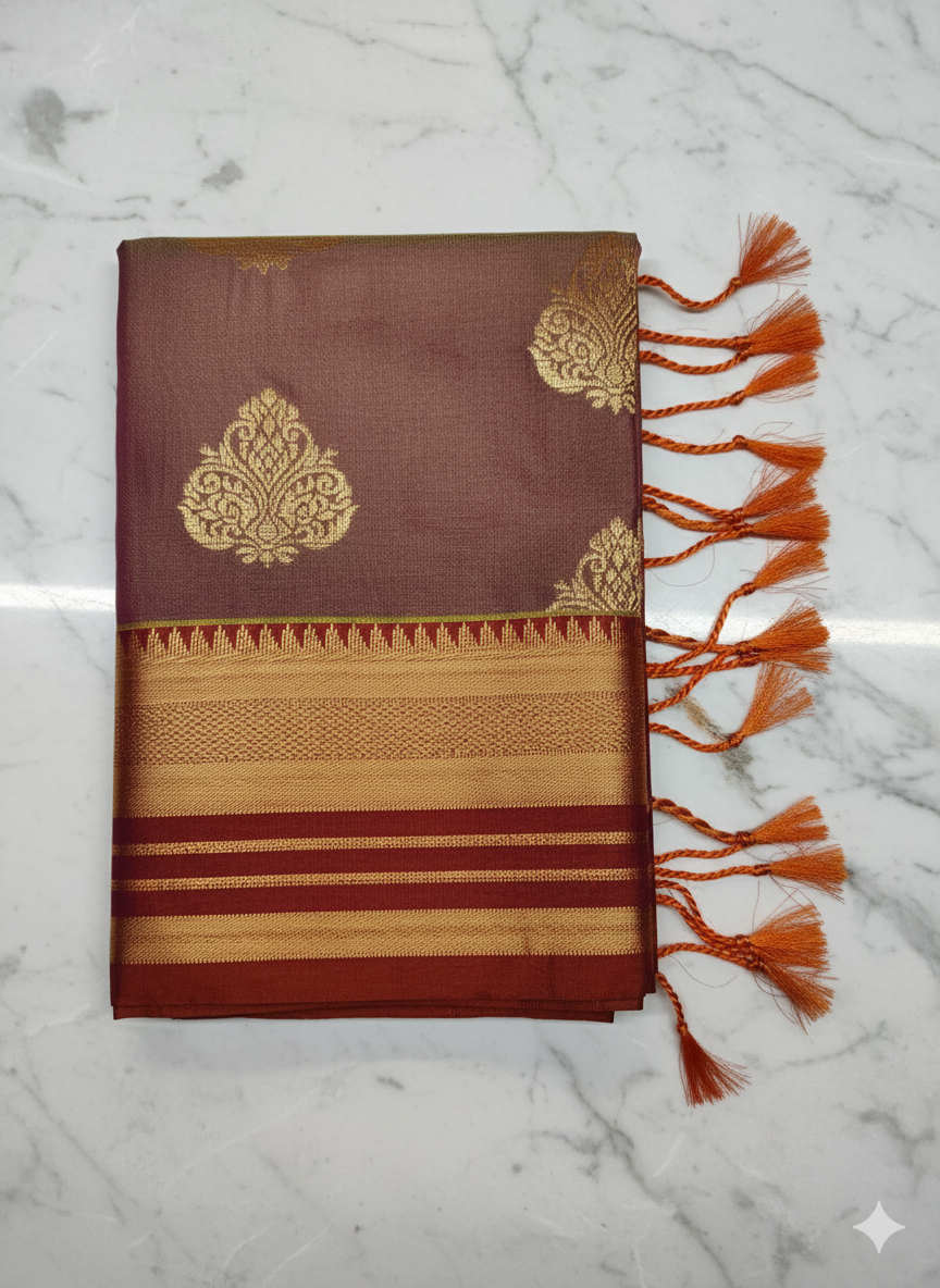 Traditional Kanchipuram Semi Silk Saree