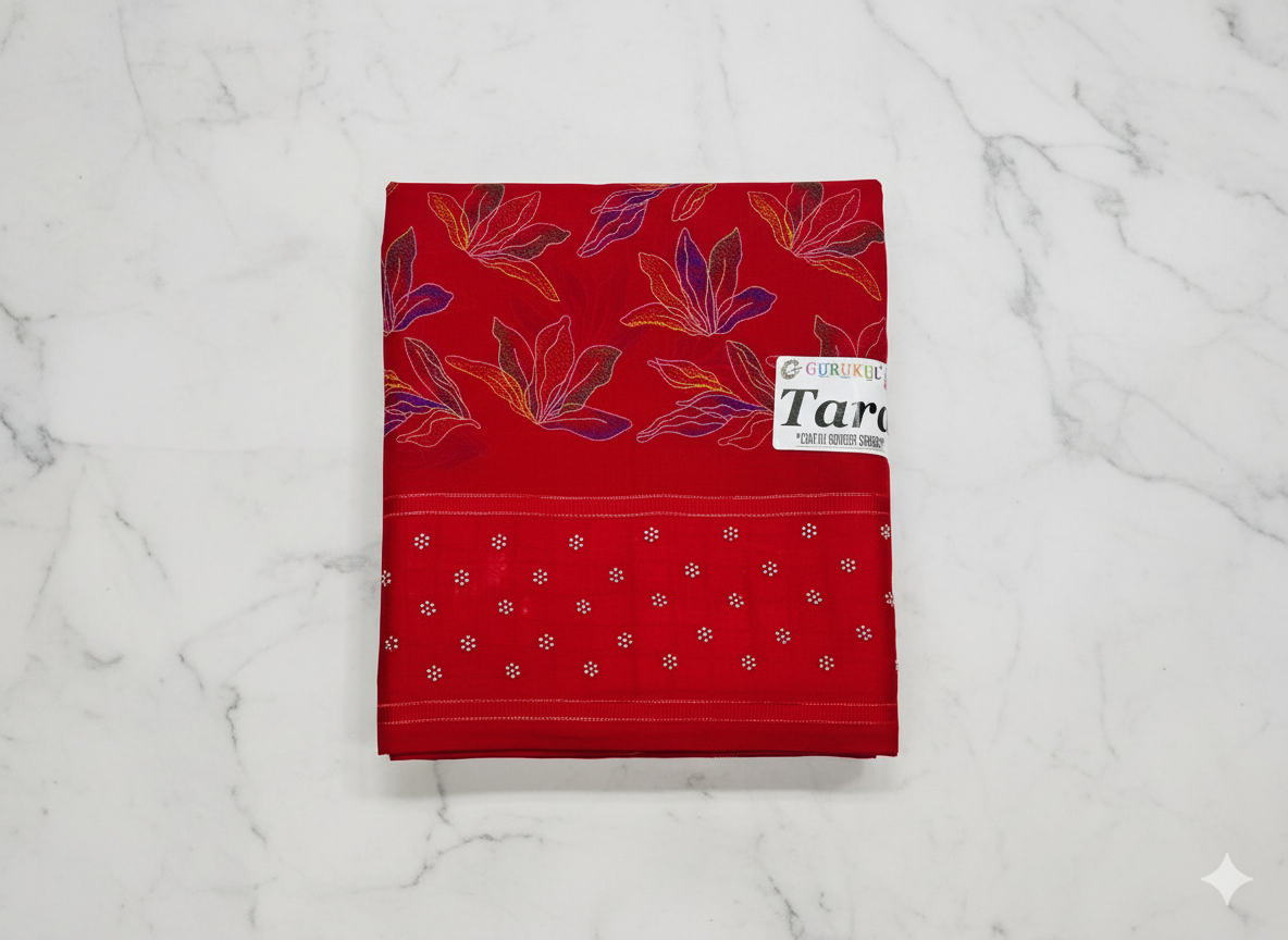 Elegant Green Printed Cotton Saree with Leaf Motif Design