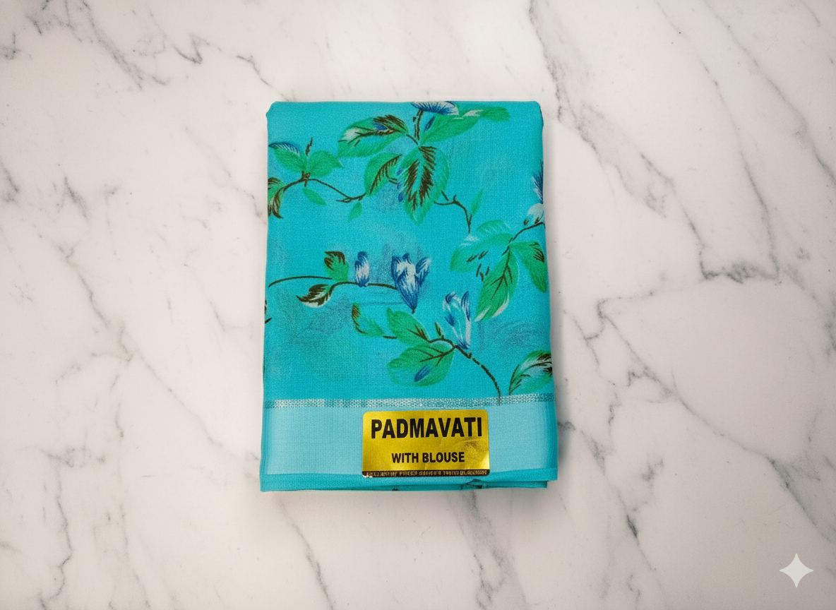 Padmavati Floral Printed Saree with Blouse