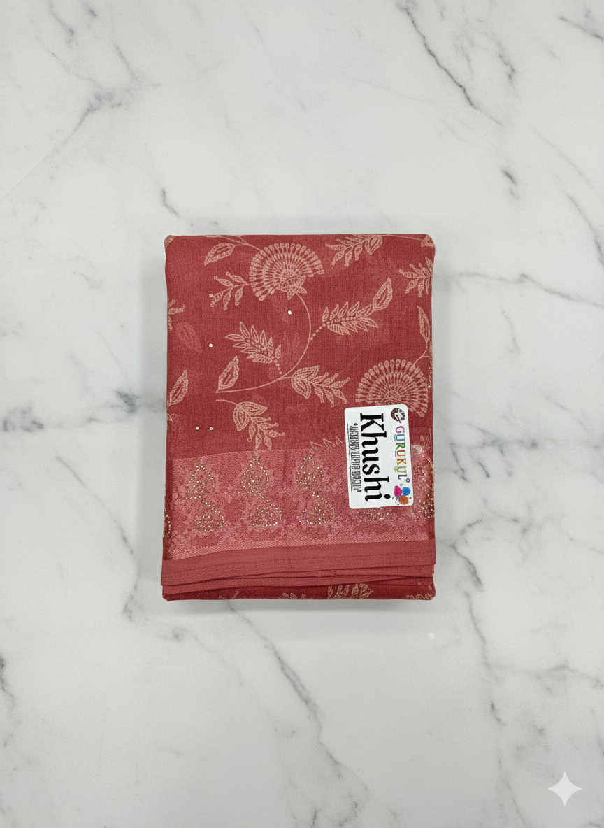 Elegant Green Printed Cotton Saree with Leaf Motif Design