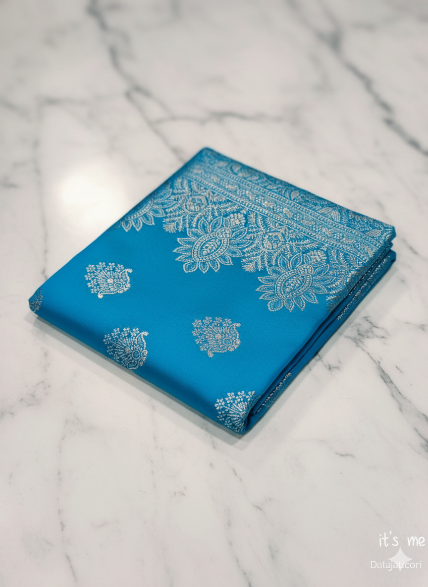 Banarasi Silk Saree with Golden Zari Border