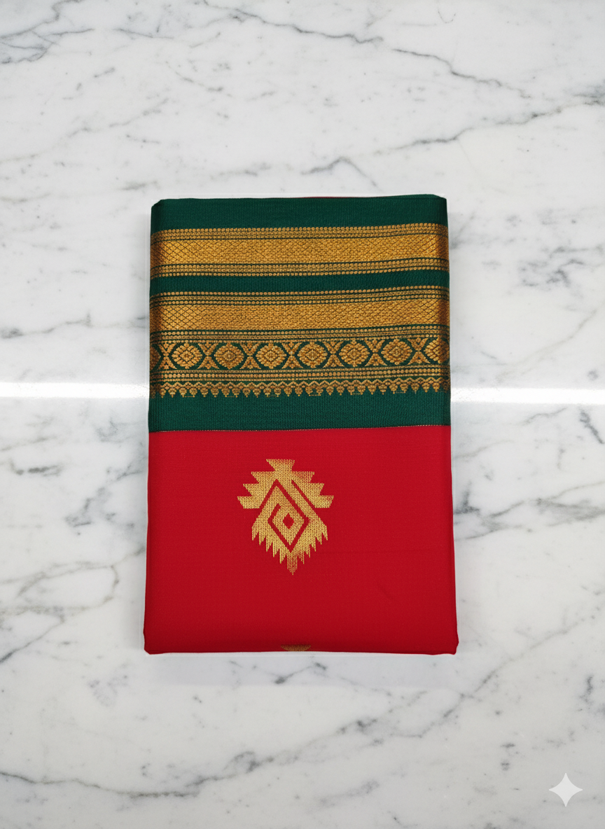 Traditional Kanchipuram Semi Silk Saree