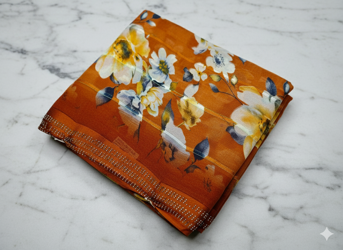 Bracelet Printed Saree (with Extra Border)