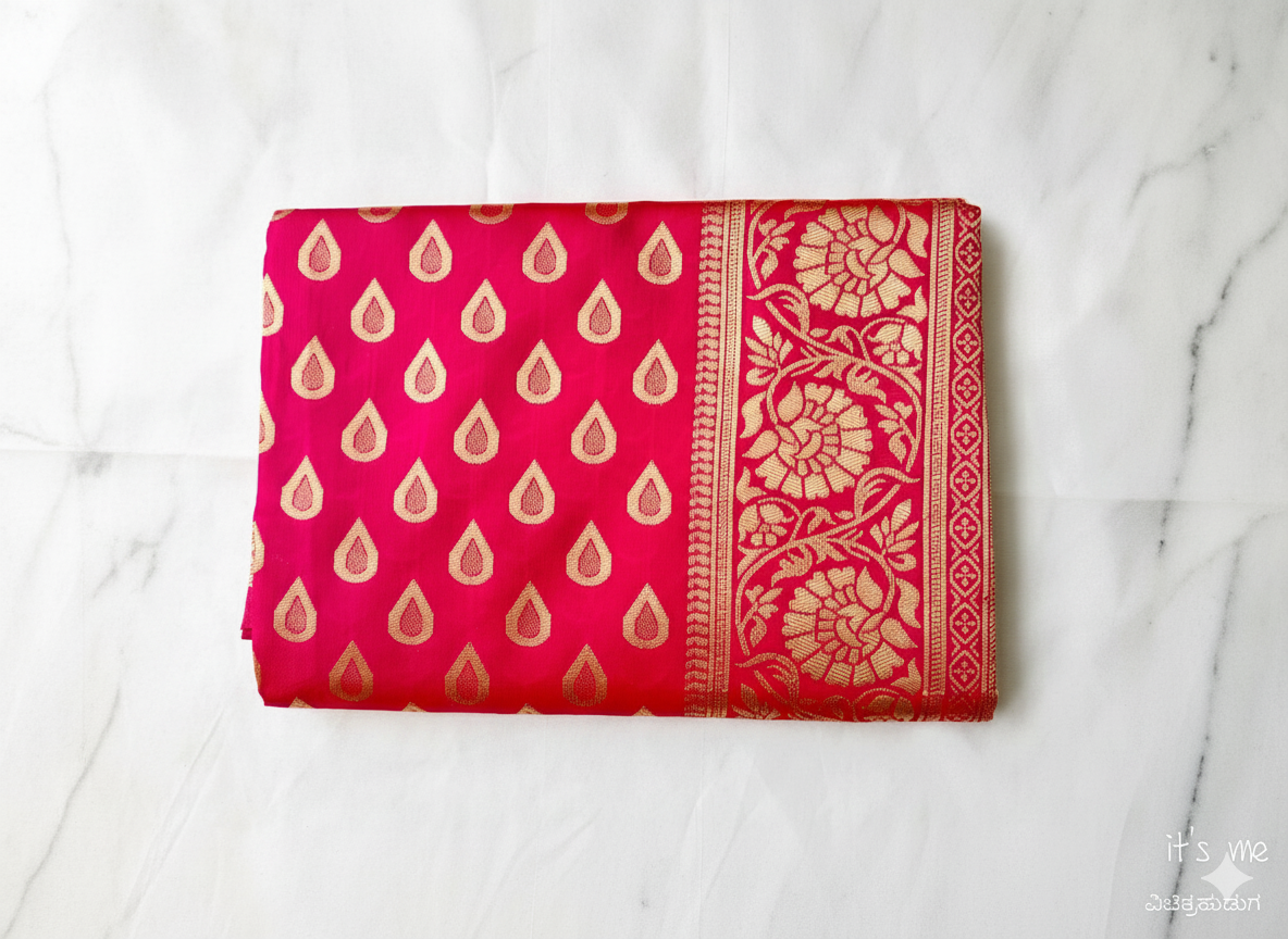 Semi Silk Saree With Zari Weaving