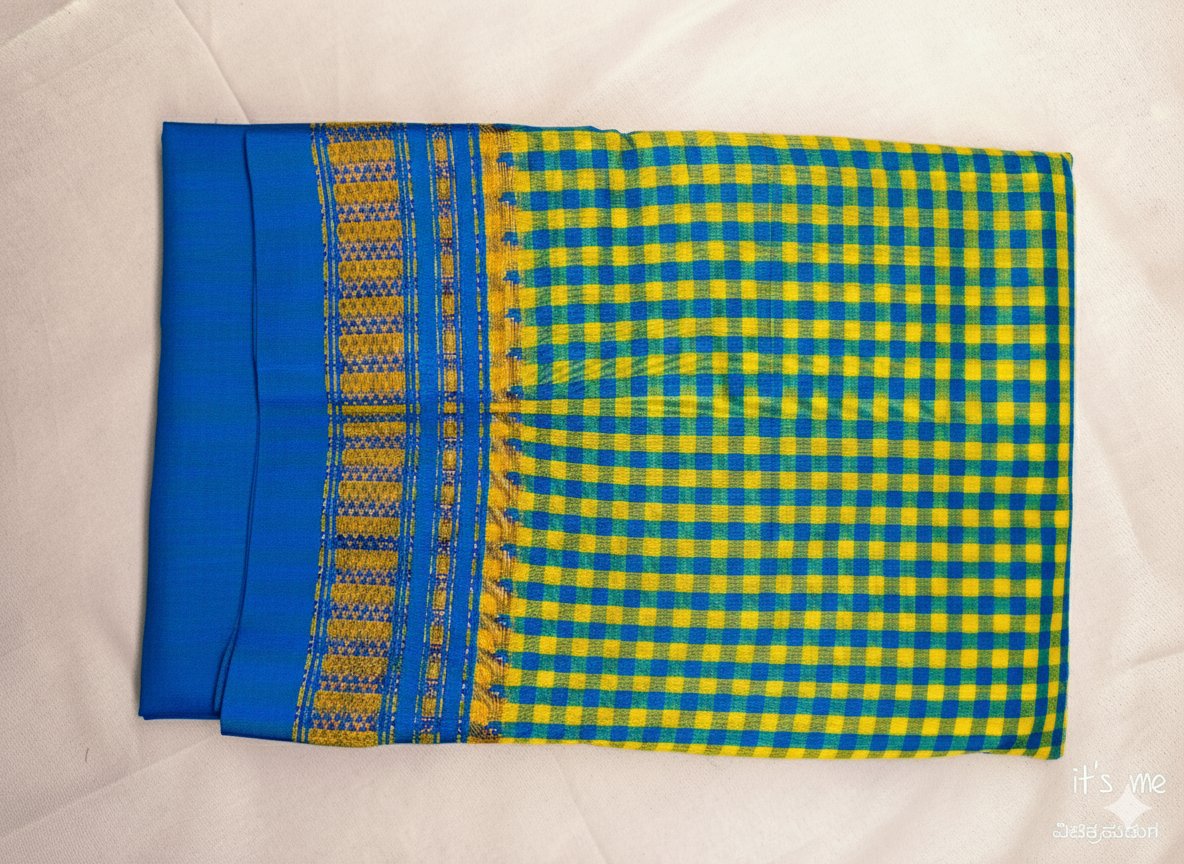 Checked Saree with Rich Zari Border