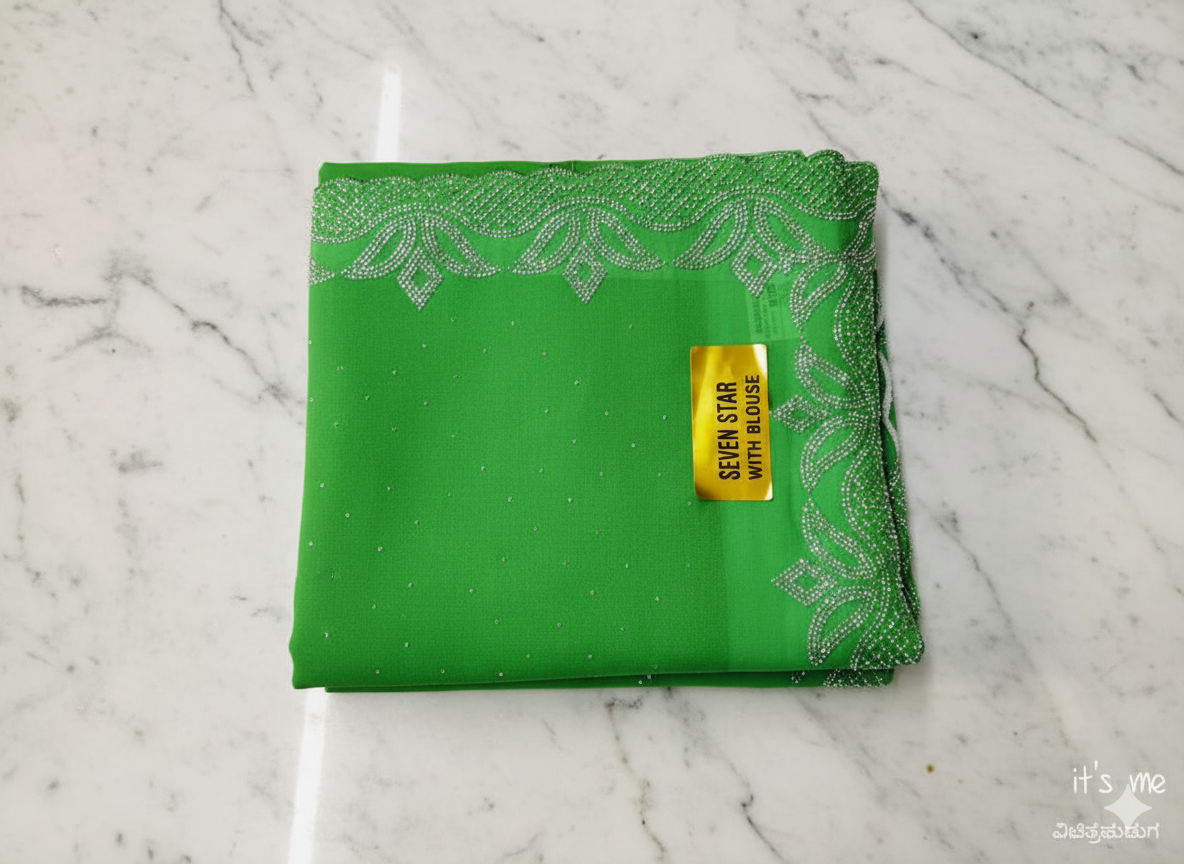 Stone Work Georgette Saree