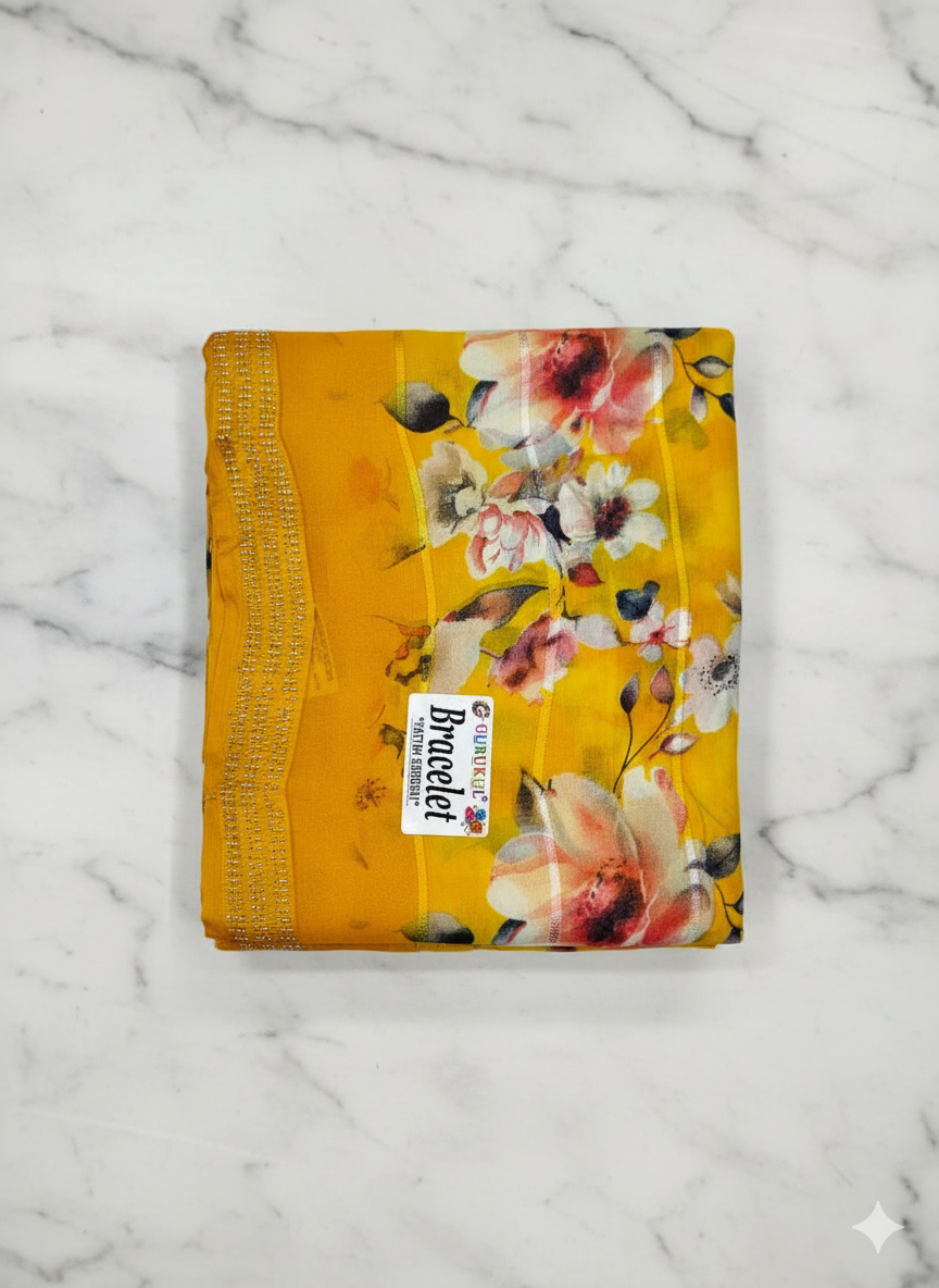 Bracelet Printed Saree (with Extra Border)