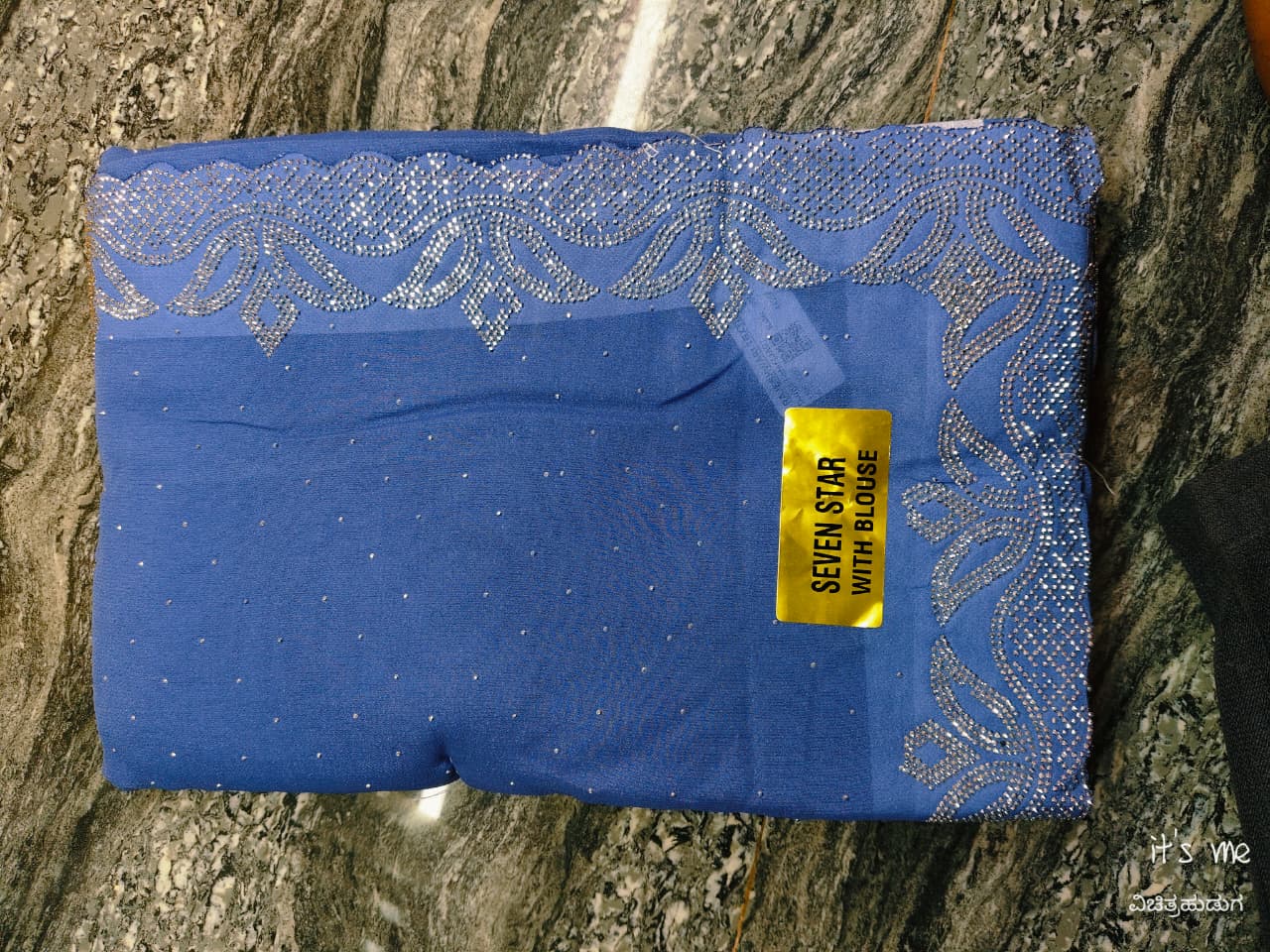 Stone Work Georgette Saree