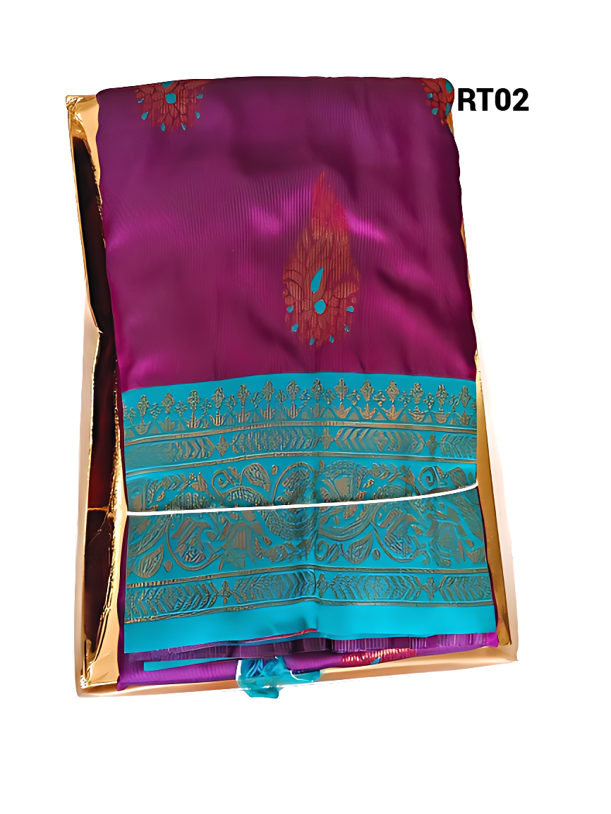Elegant Traditional Soft Silk Saree multicolour