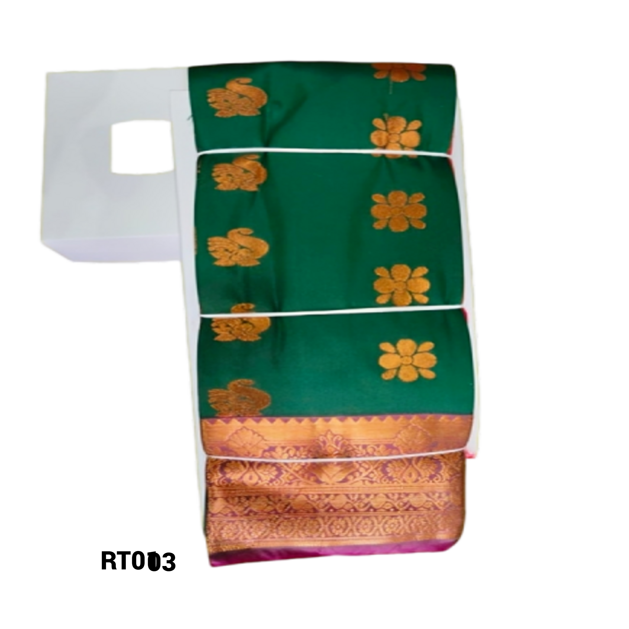 Elegant Soft Silk Saree with Rich Golden Zari Border & Pallu with Blouse