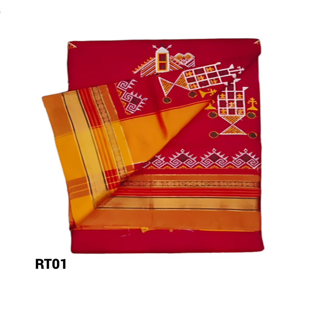 Kasuti Work ilkal Sarees with Running blouse piece for Womens