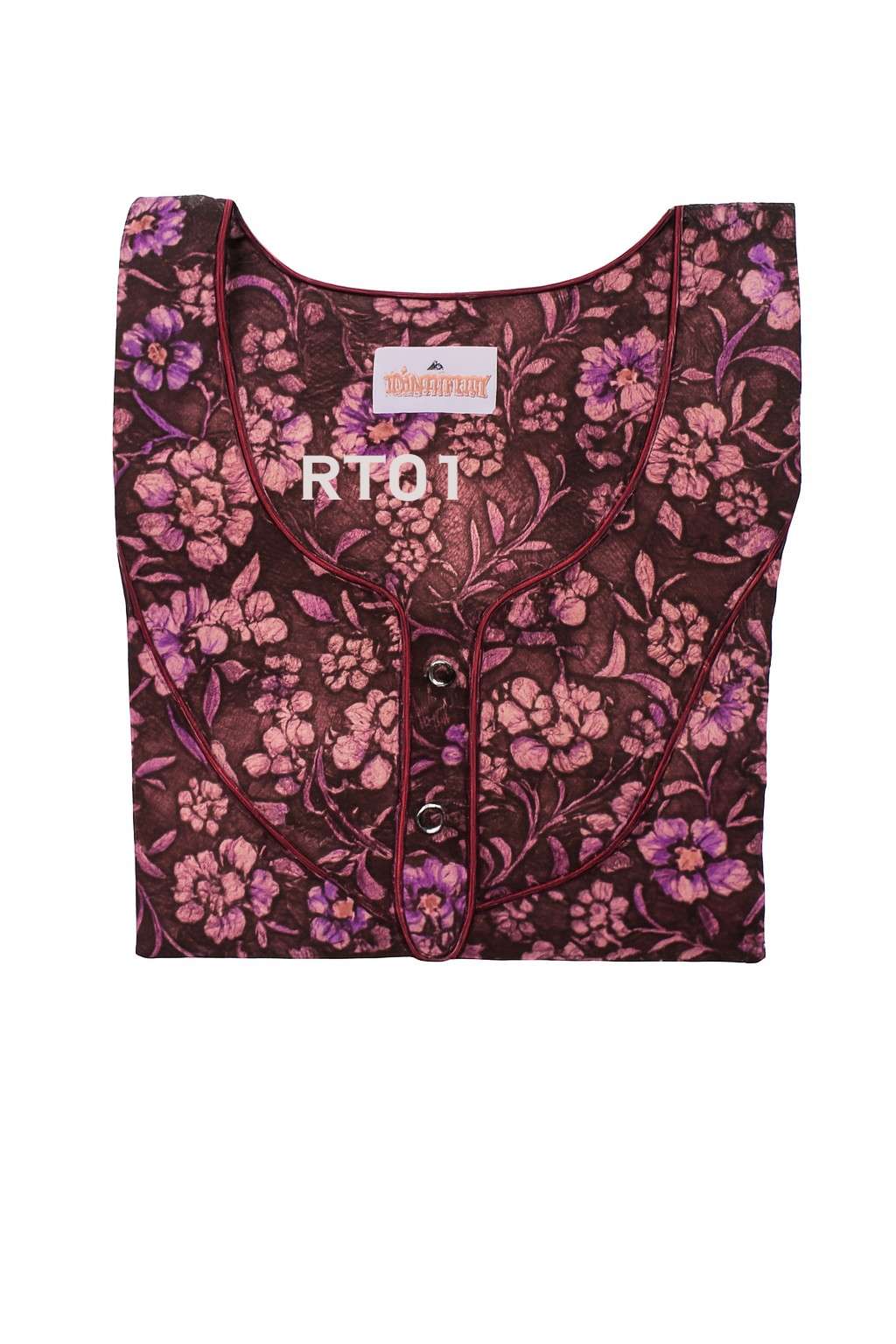 SPUN Cotton Blend  Floral Print Nighty, Free Size, Multi Colour for Womens