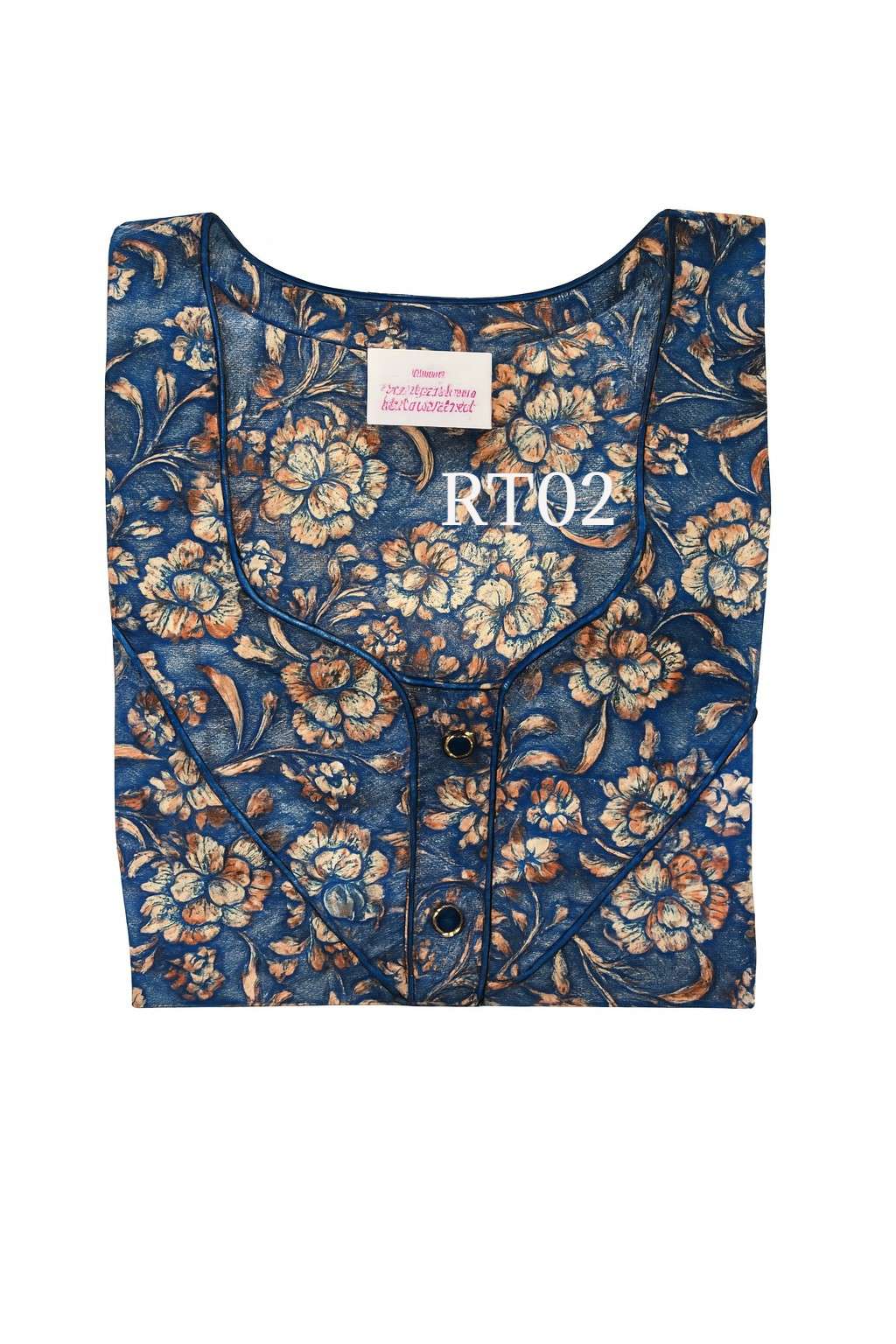 SPUN Cotton Blend  Floral Print Nighty, Free Size, Multi Colour for Womens