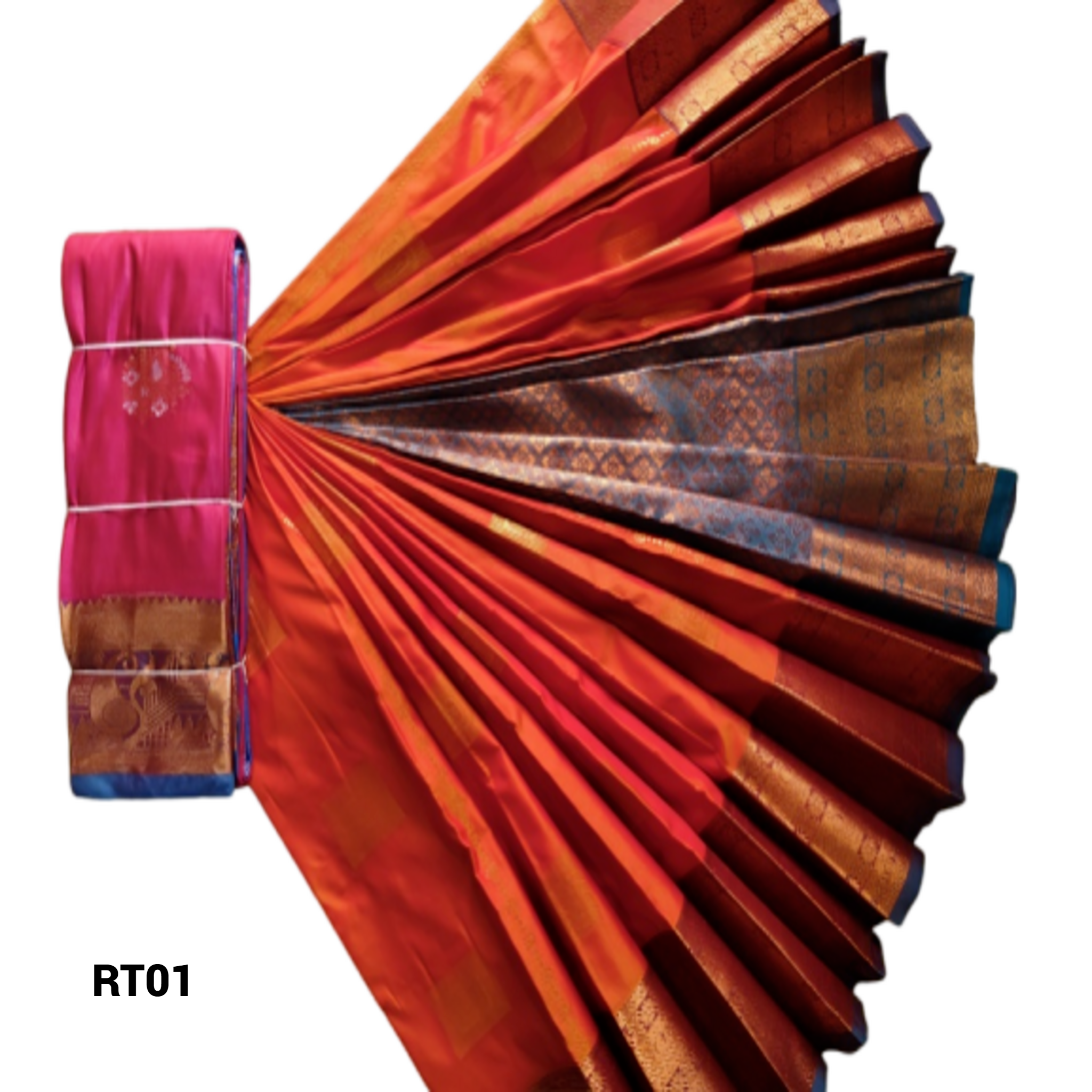 Elegant Soft Silk Saree with Rich Golden Zari Border & Pallu with Blouse