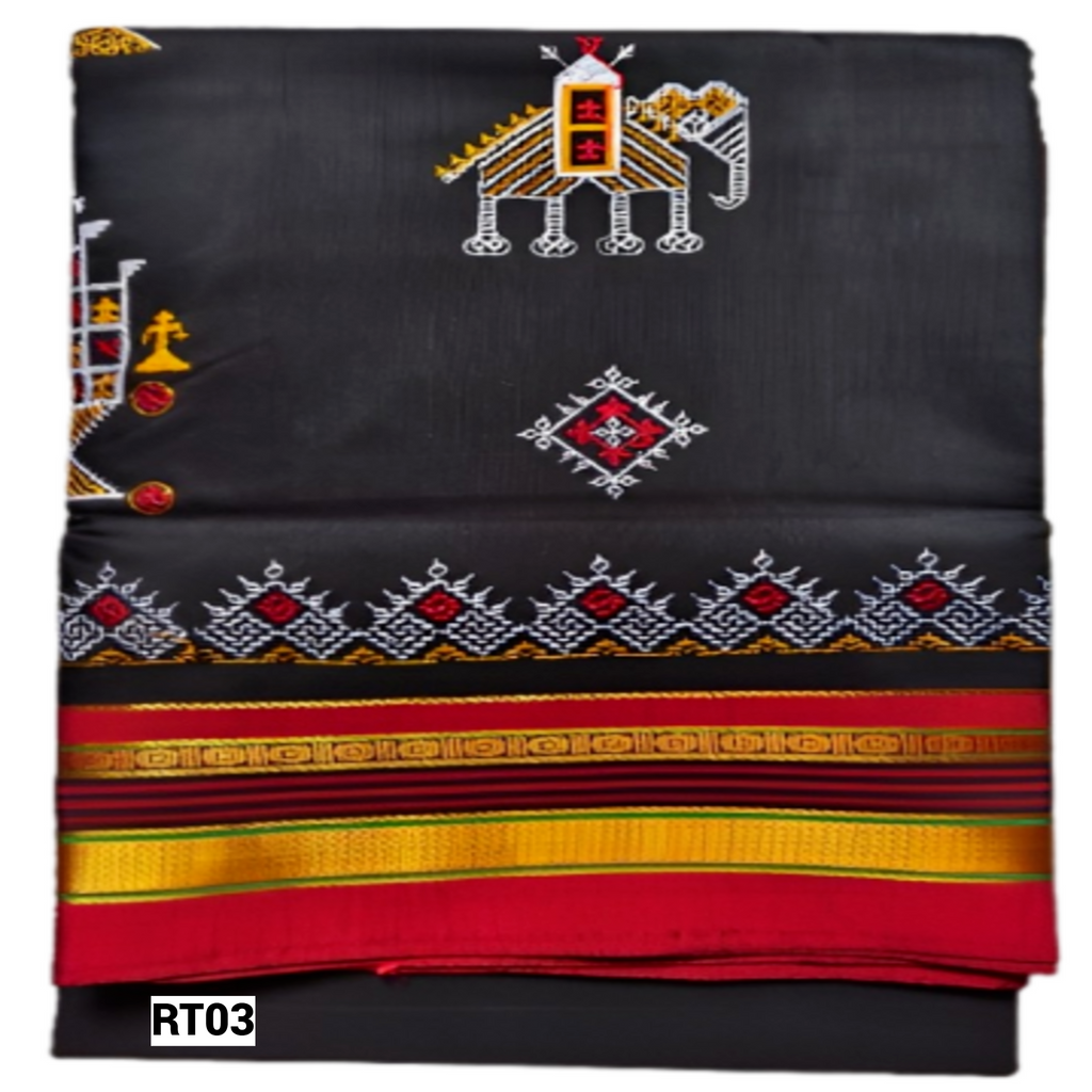 Kasuti Work ilkal Sarees with Running blouse piece for Womens