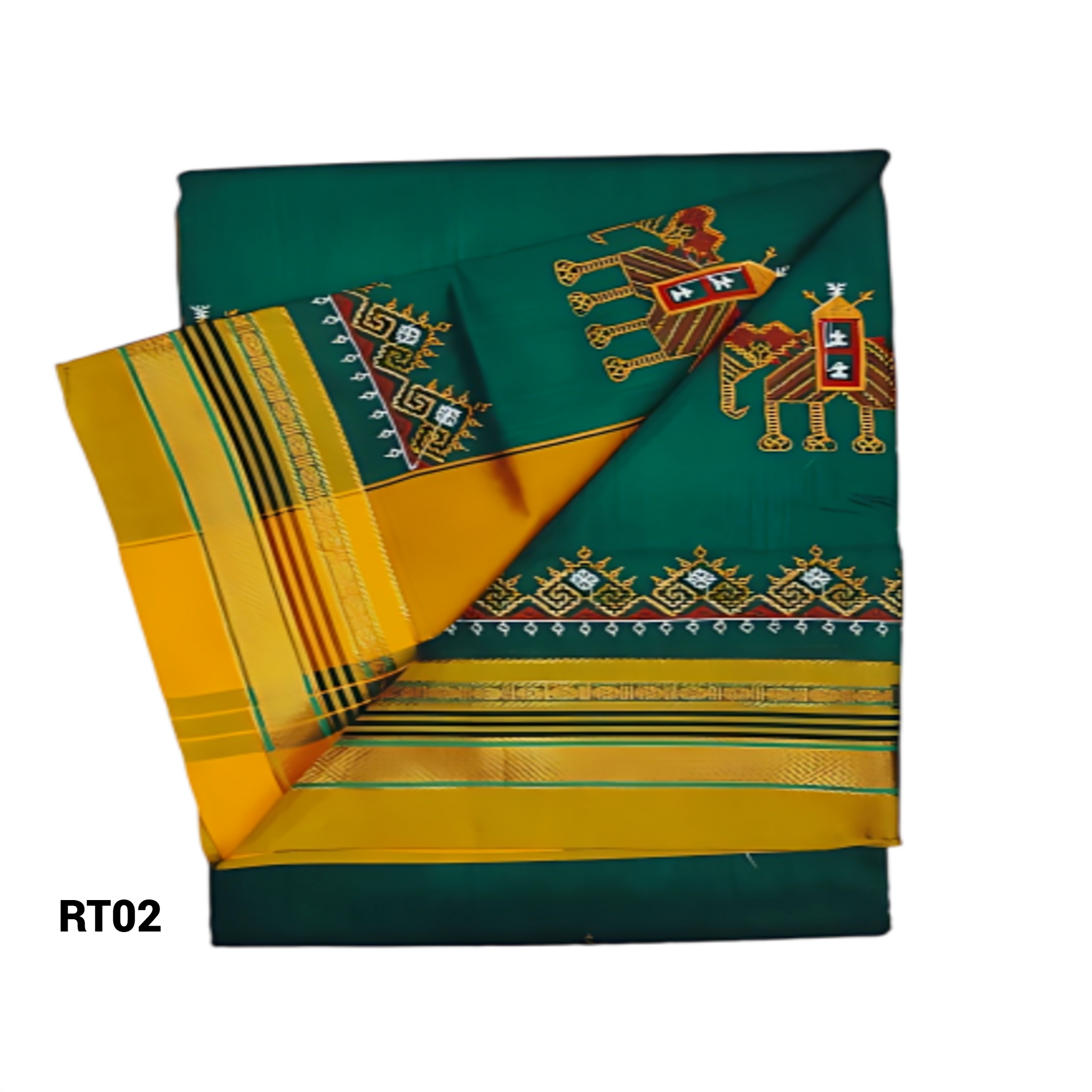 Kasuti Work ilkal Sarees with Running blouse piece for Womens