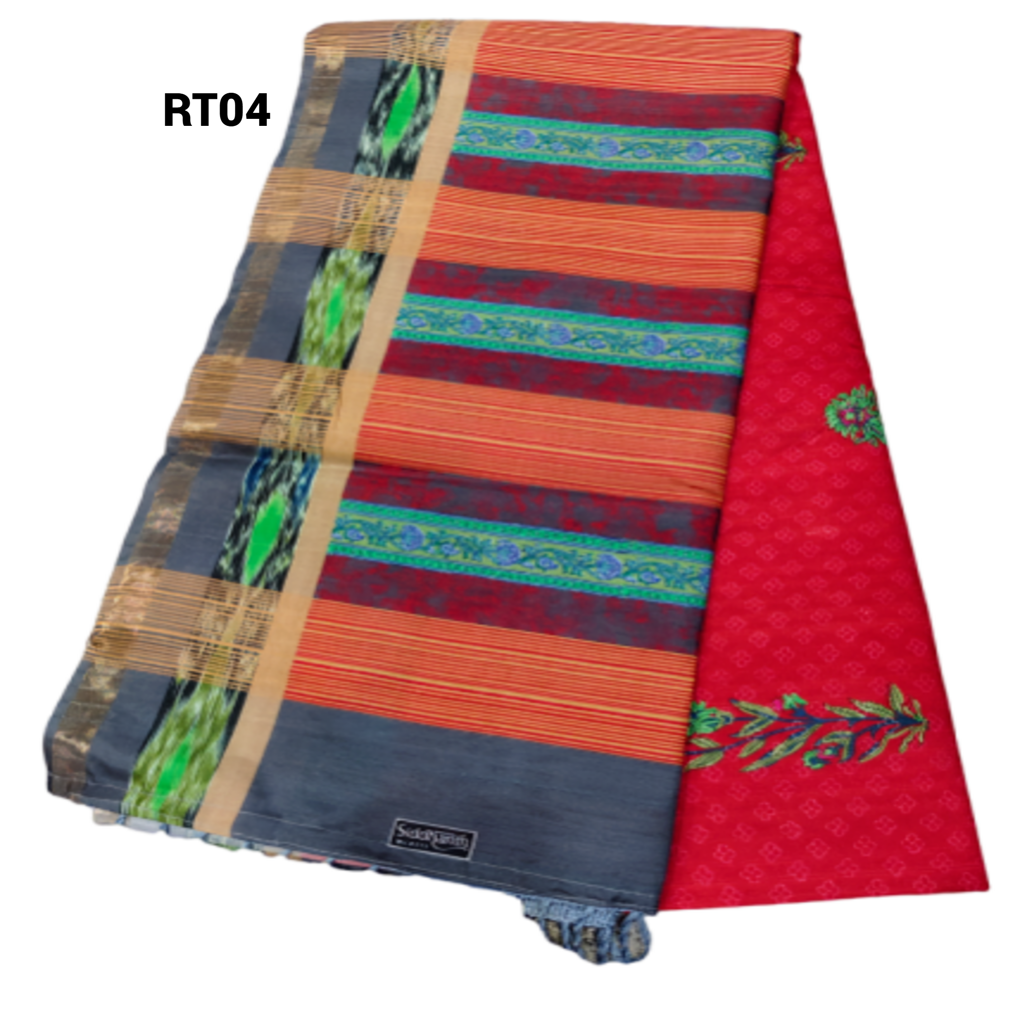 Elegant Cotton Saree with Golden Zari Work and Contrast Pallu