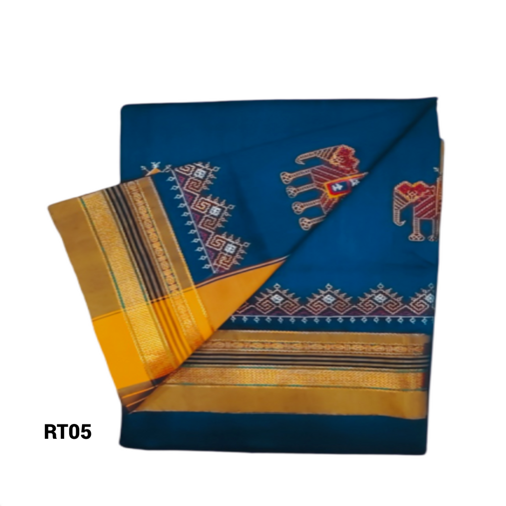 Kasuti Work ilkal Sarees with Running blouse piece for Womens