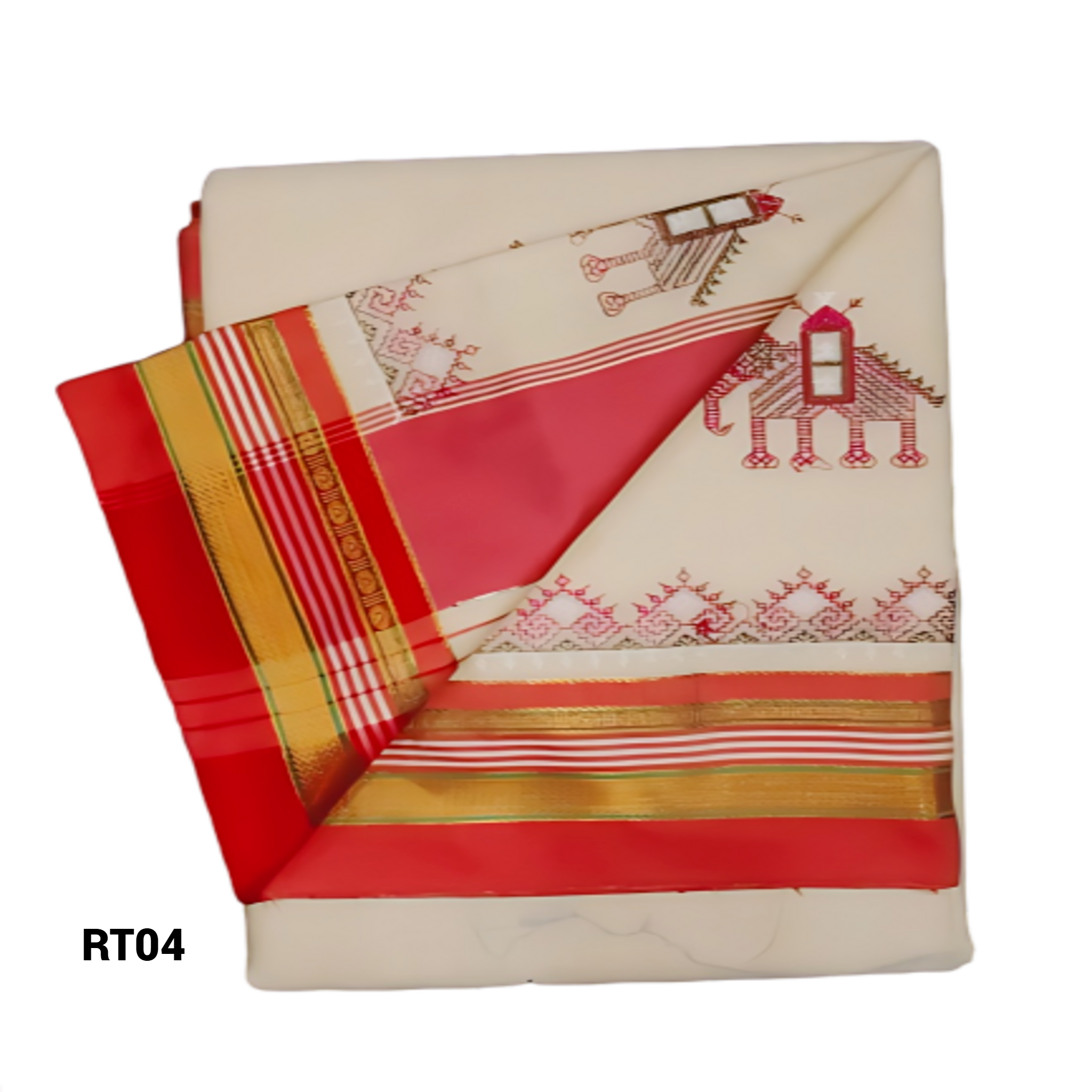 Kasuti Work ilkal Sarees with Running blouse piece for Womens