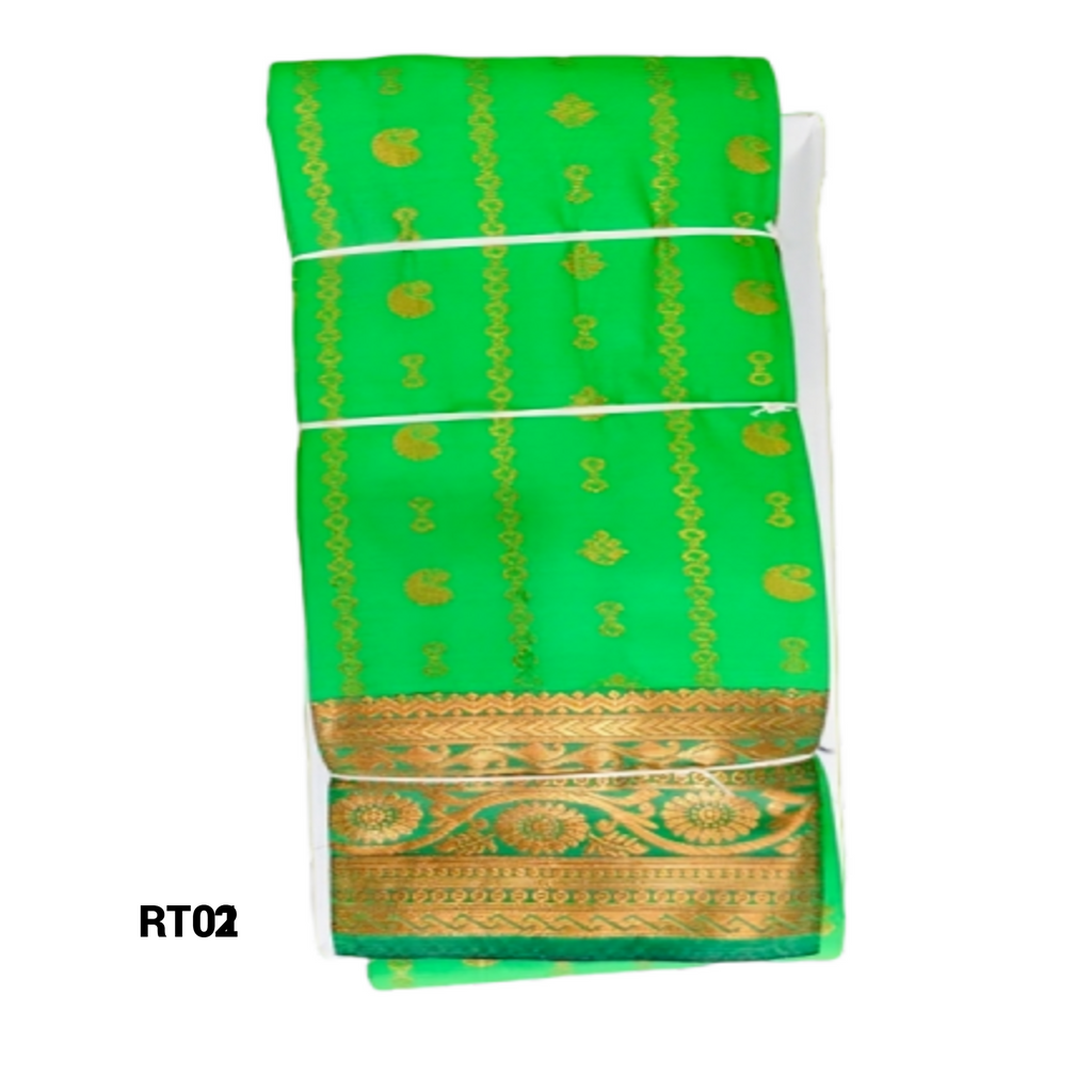 Elegant Soft Silk Saree with Rich Golden Zari Border & Pallu with Blouse