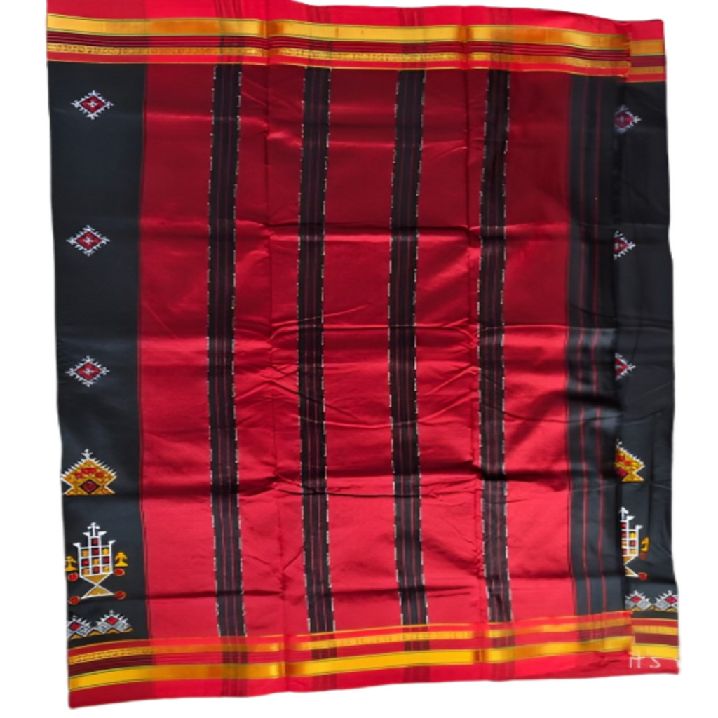 Kasuti Work ilkal Sarees with Running blouse piece for Womens