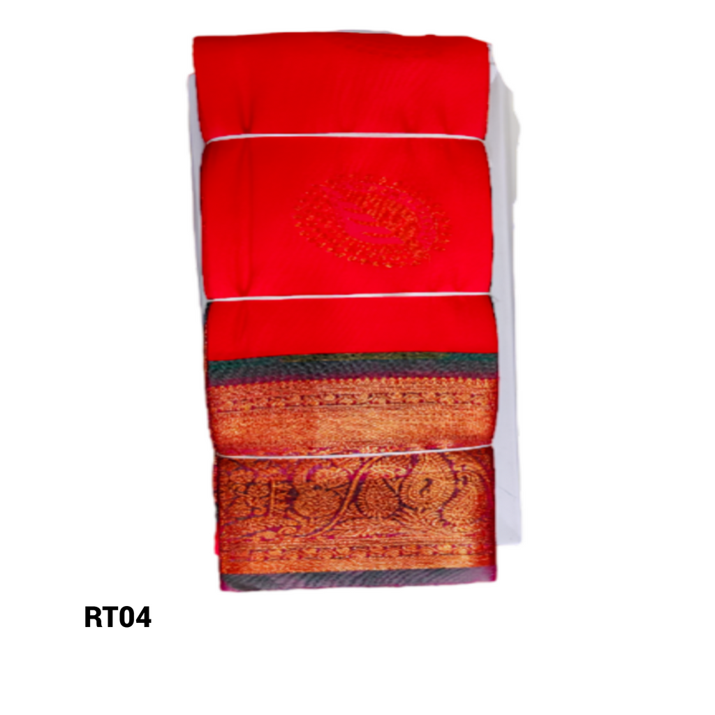 Elegant Soft Silk Saree with Rich Golden Zari Border & Pallu with Blouse