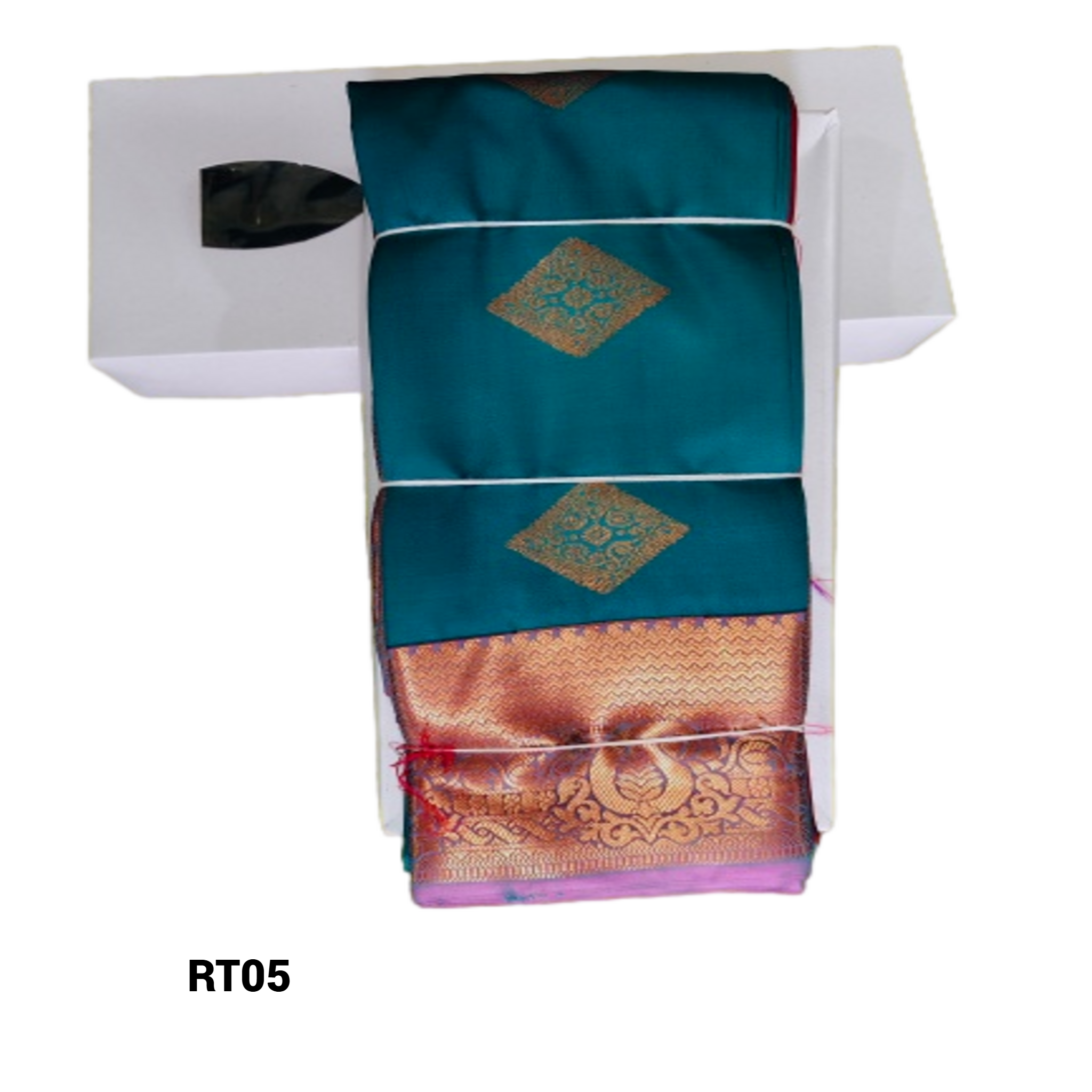 Elegant Soft Silk Saree with Rich Golden Zari Border & Pallu with Blouse