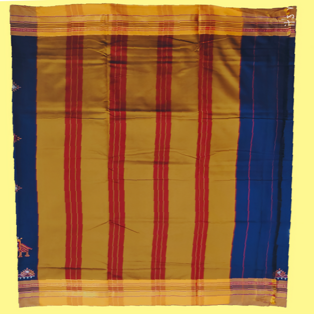 Kasuti Work ilkal Sarees with Running blouse piece for Womens