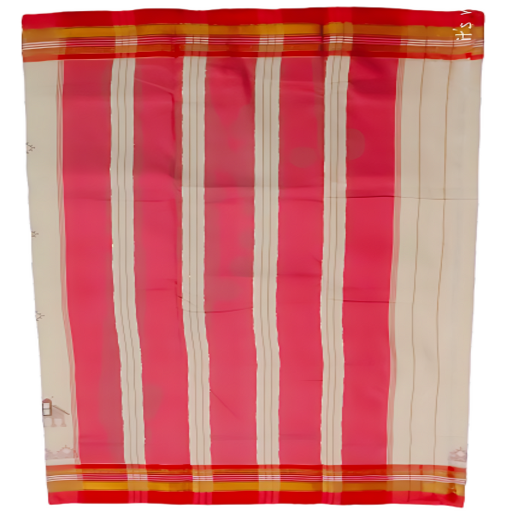 Kasuti Work ilkal Sarees with Running blouse piece for Womens