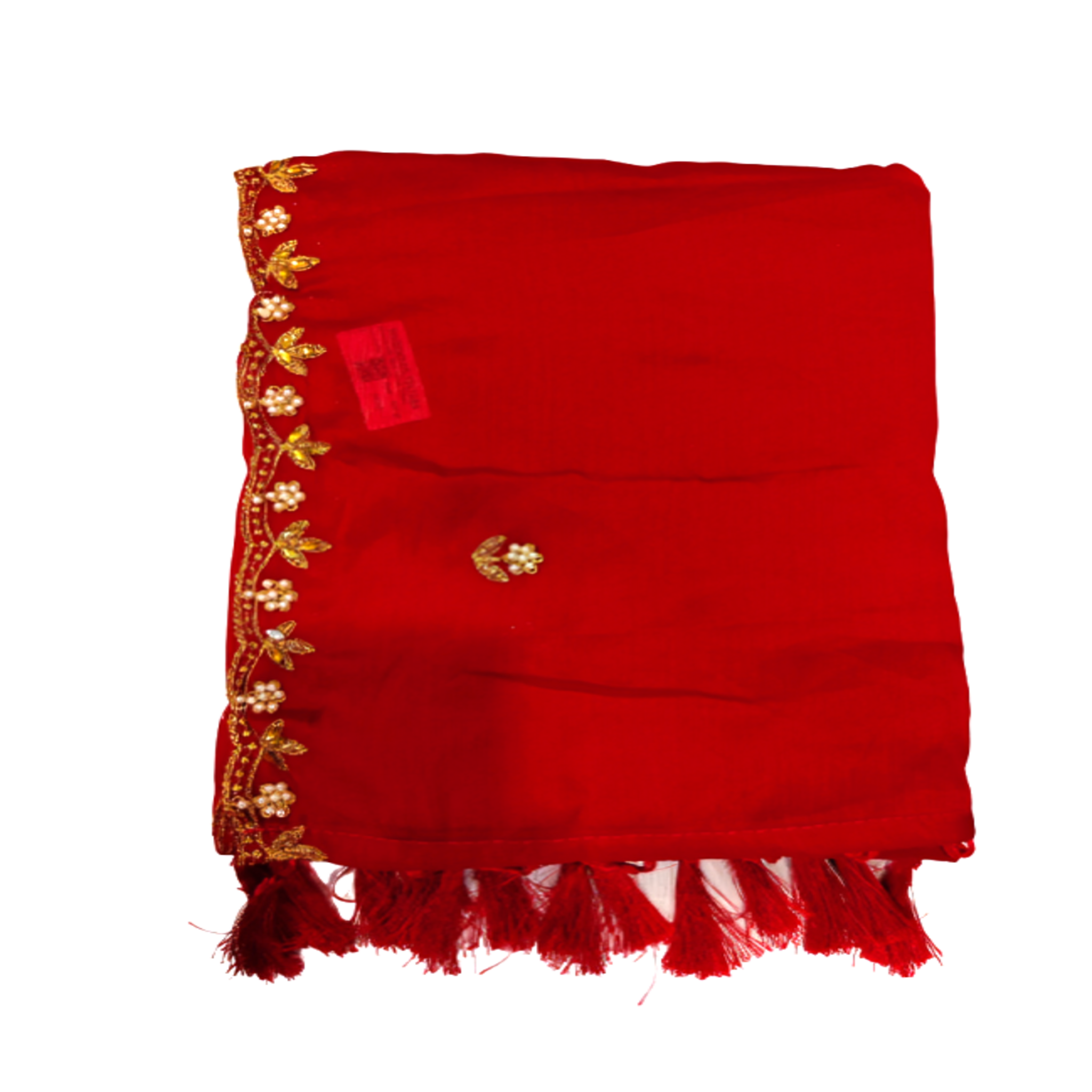 Elegant Golden Embroidery Saree & Mustard Multicolour Blouse