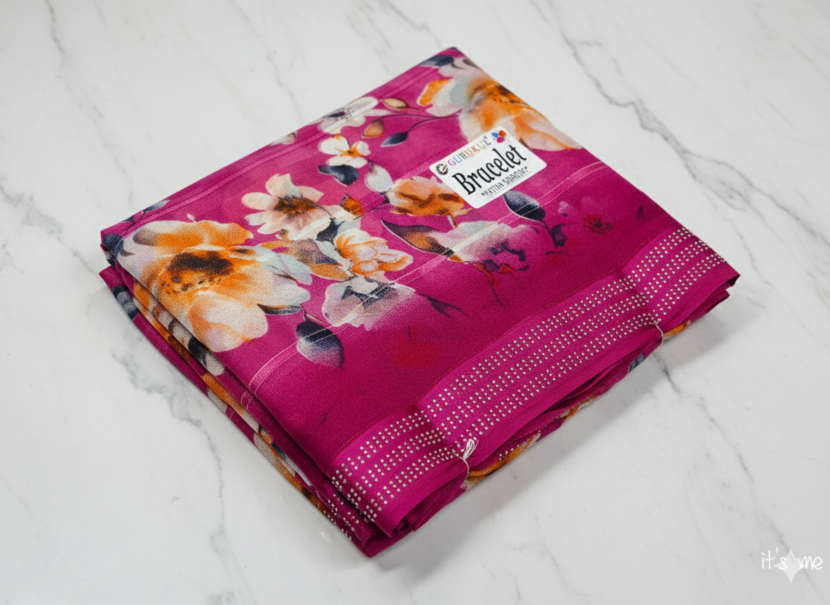 Bracelet Printed Saree (with Extra Border)