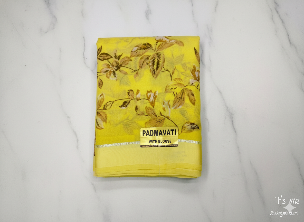 Padmavati Floral Printed Saree with Blouse