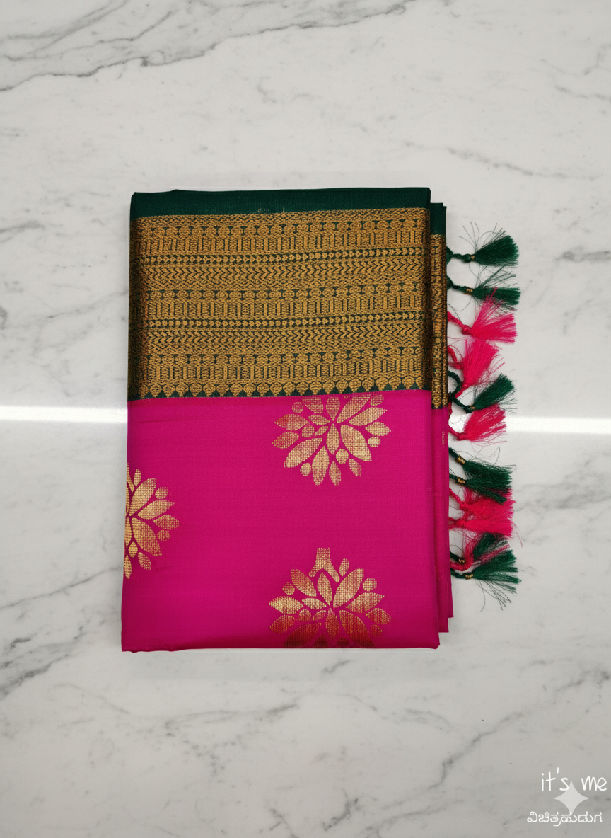 Traditional Kanchipuram Semi Silk Saree