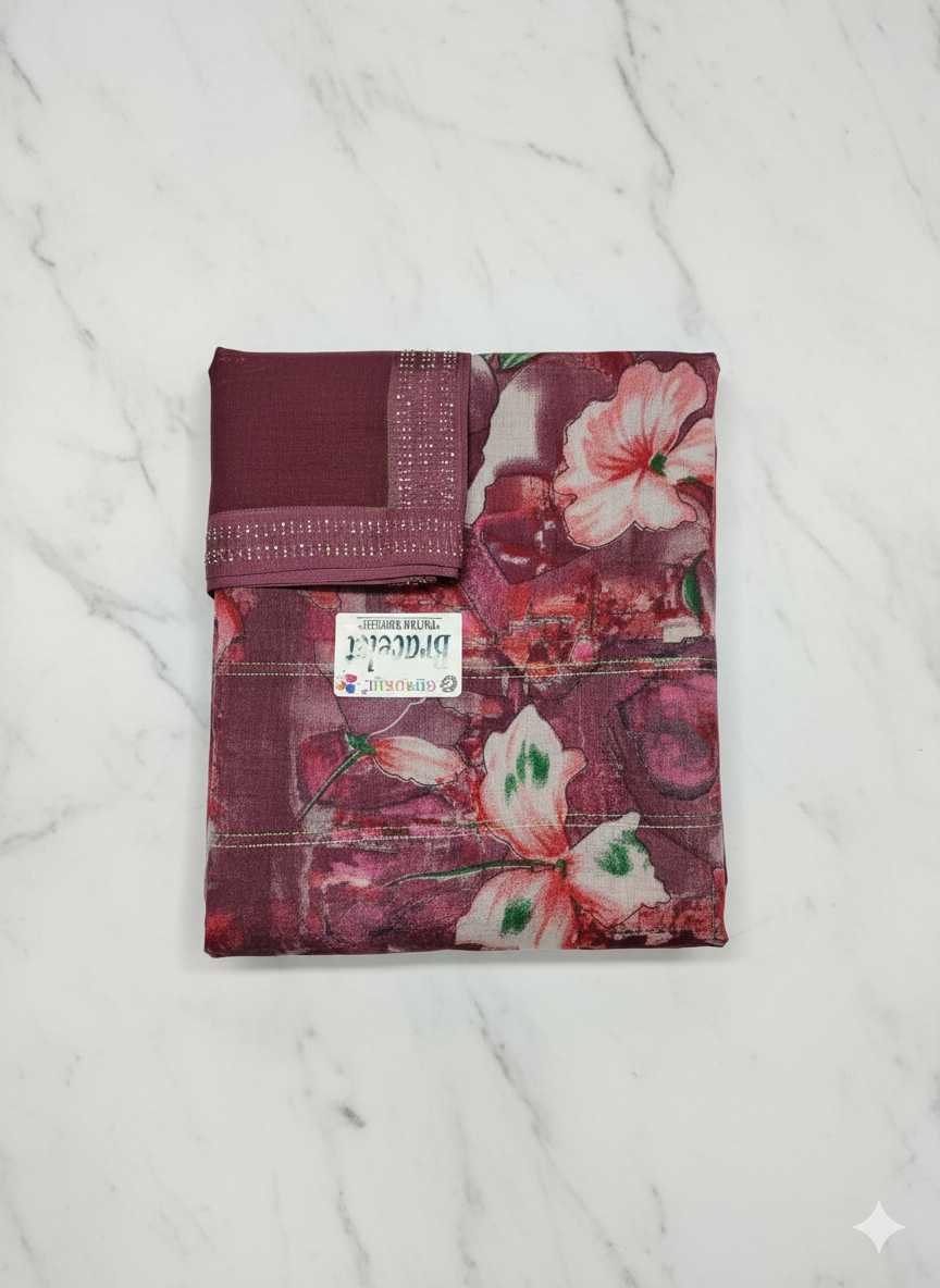 Bracelet Printed Saree (with Extra Border)