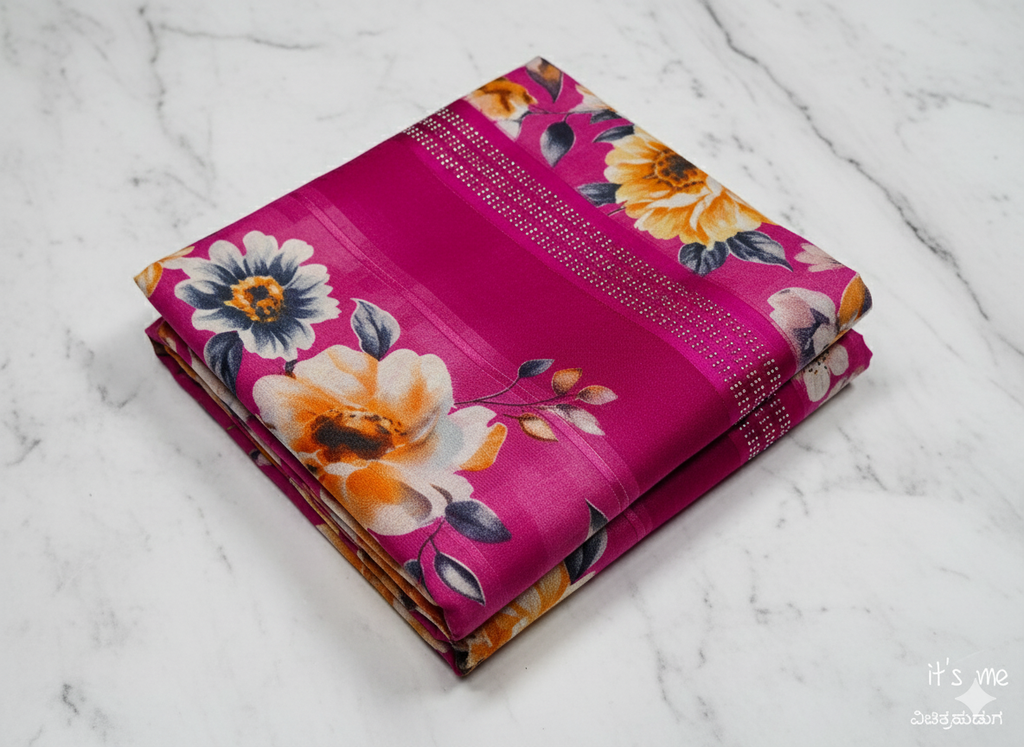 Bracelet Printed Saree (with Extra Border)