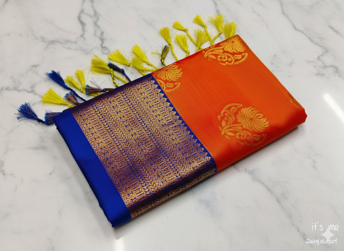 Traditional Kanchipuram Semi Silk Saree