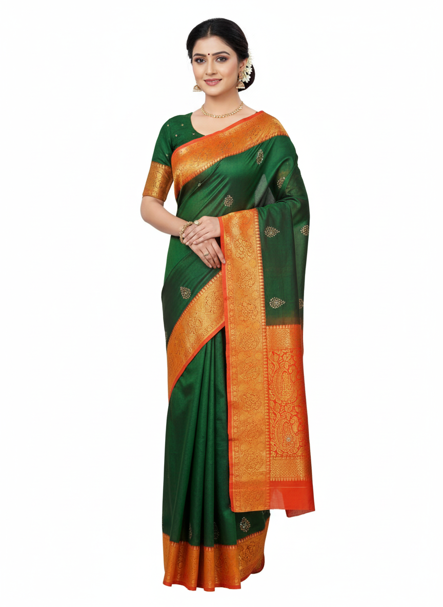 Elegant Kuttu Silk Saree – Traditional Weave with Modern Grace