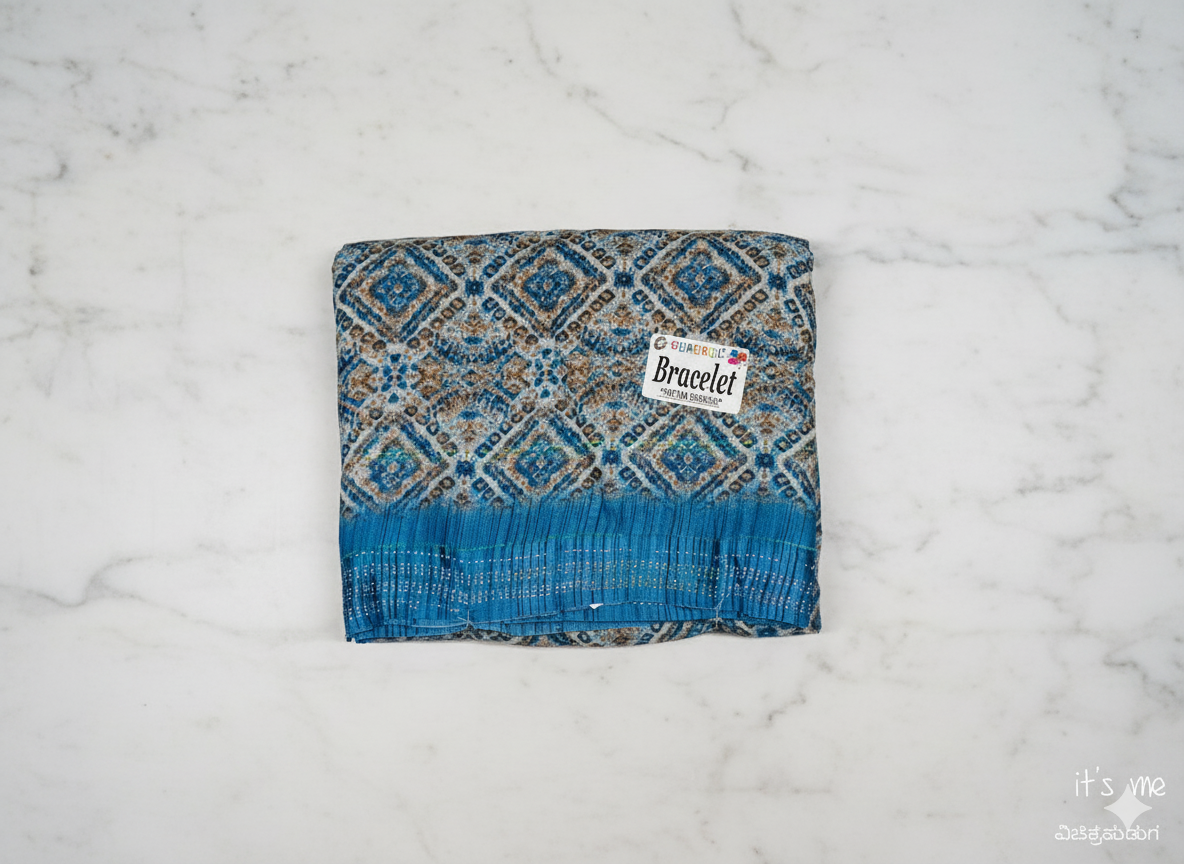 Elegant Green Printed Cotton Saree with Leaf Motif Design