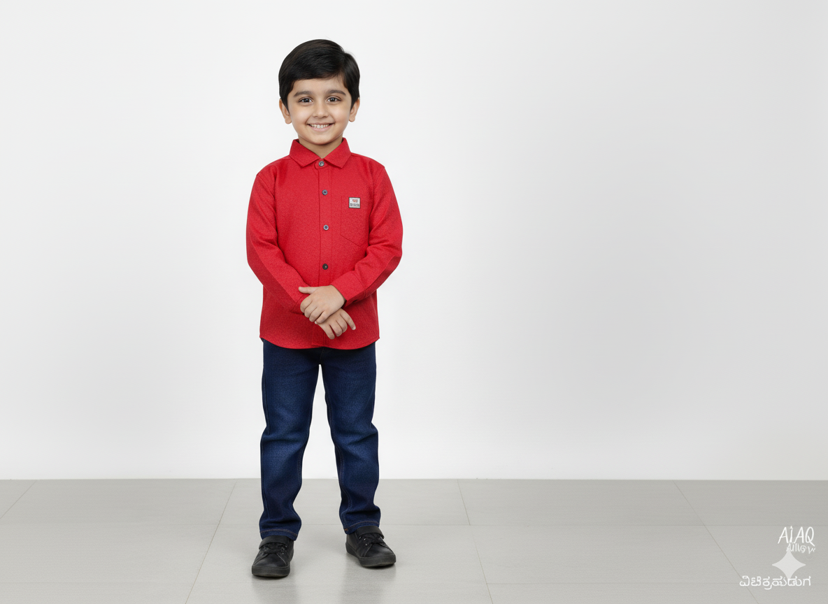 Boys Casual Shirt & Jeans Set