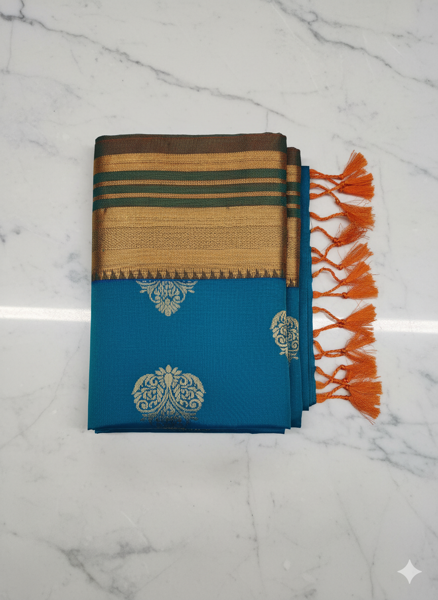 Traditional Kanchipuram Semi Silk Saree