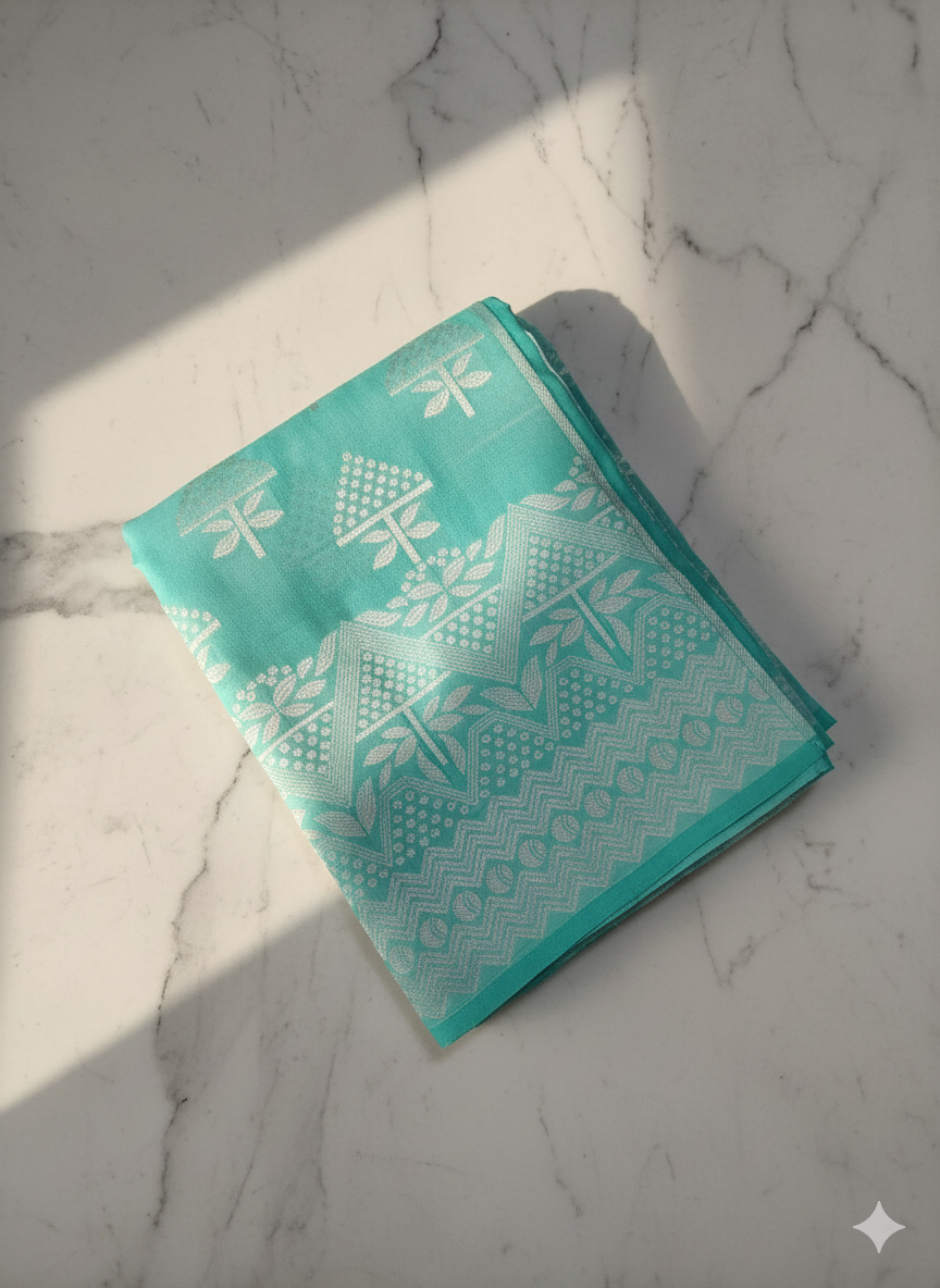 Cotton Saree with Woven Zari and Resham Work Border