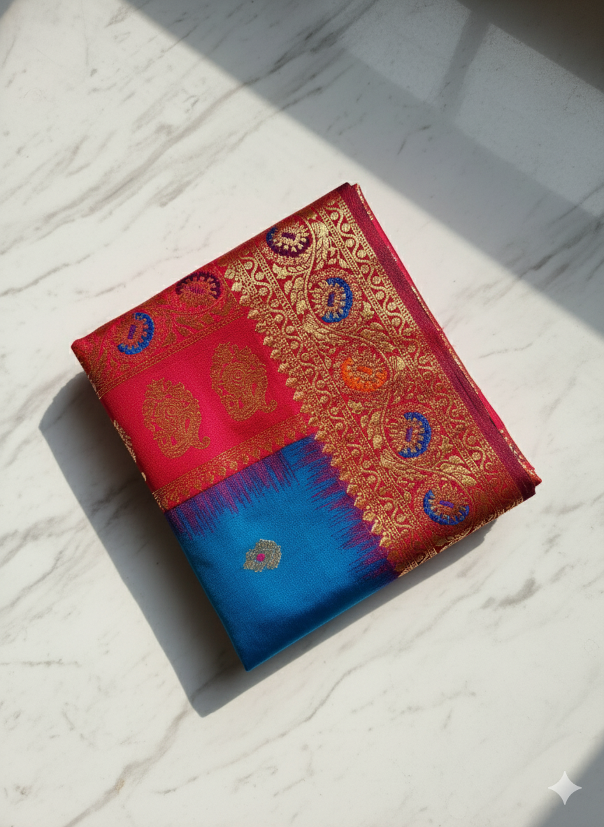 KANJIVARAM SEMI SILK SAREE